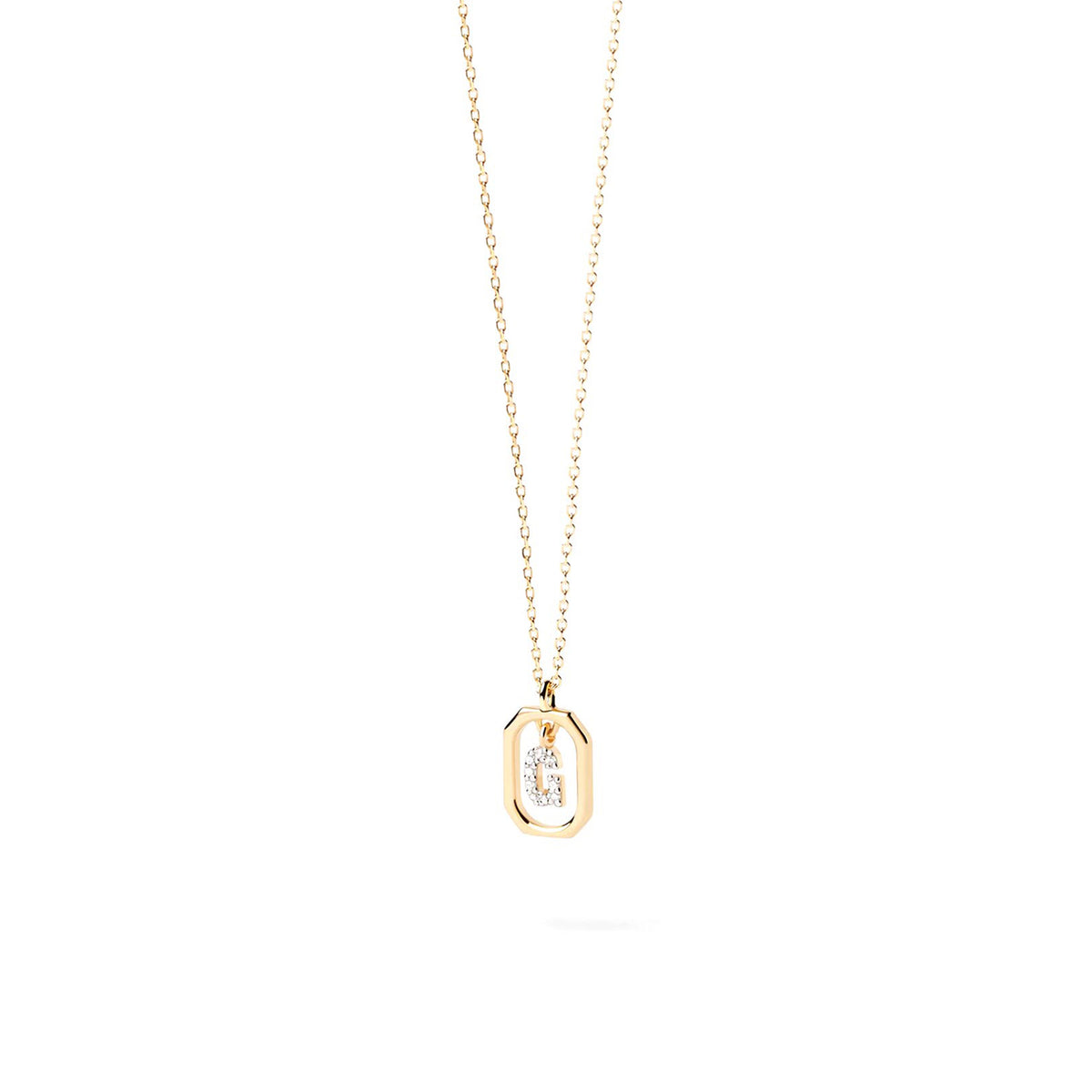 PDPAOLA Mini CZ Initials Necklace, Gold