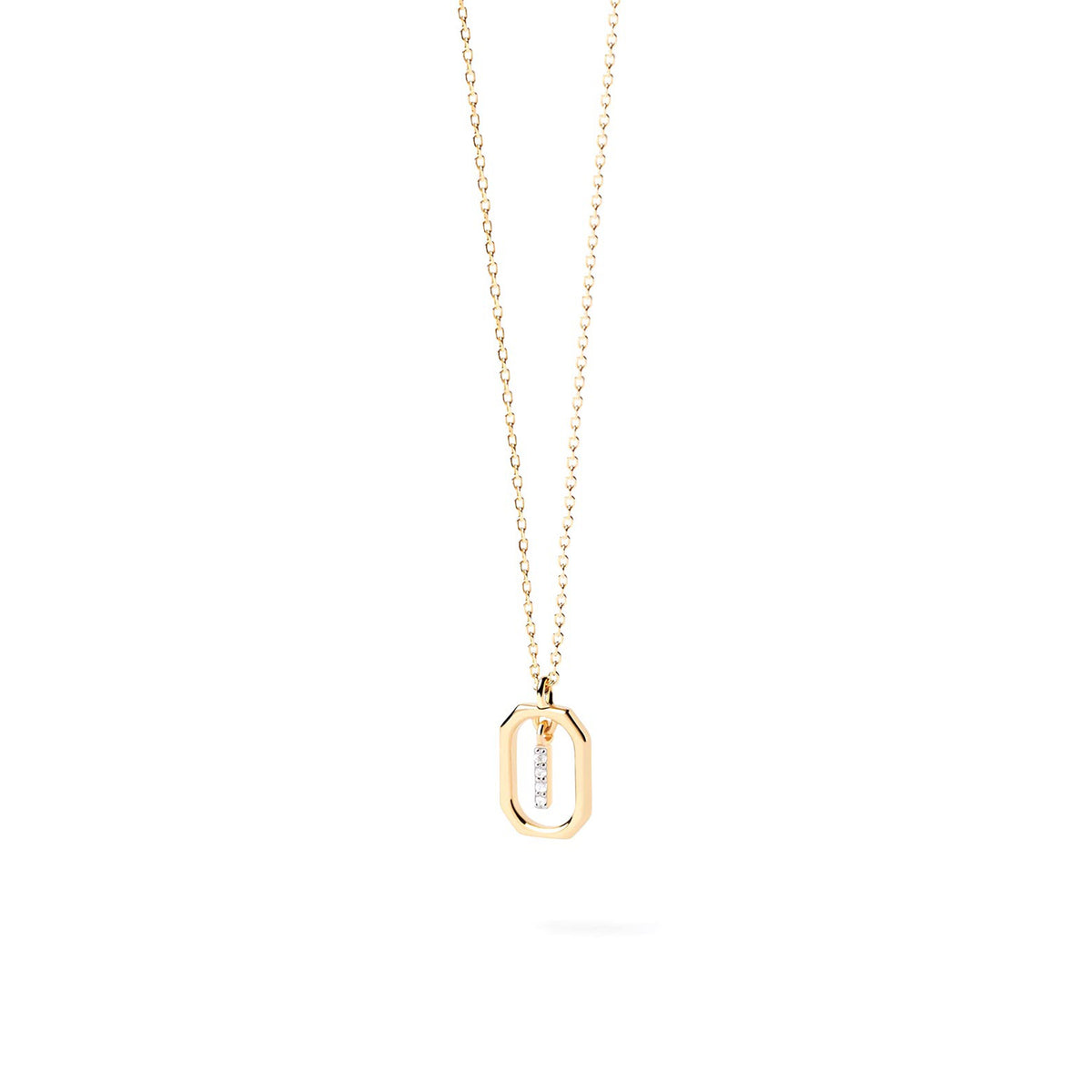PDPAOLA Mini CZ Initials Necklace, Gold
