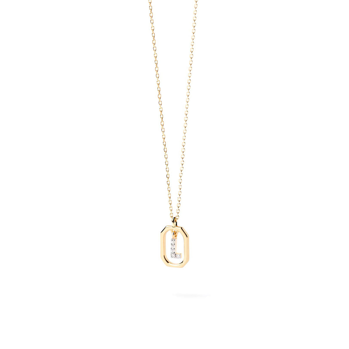 PDPAOLA Mini CZ Initials Necklace, Gold