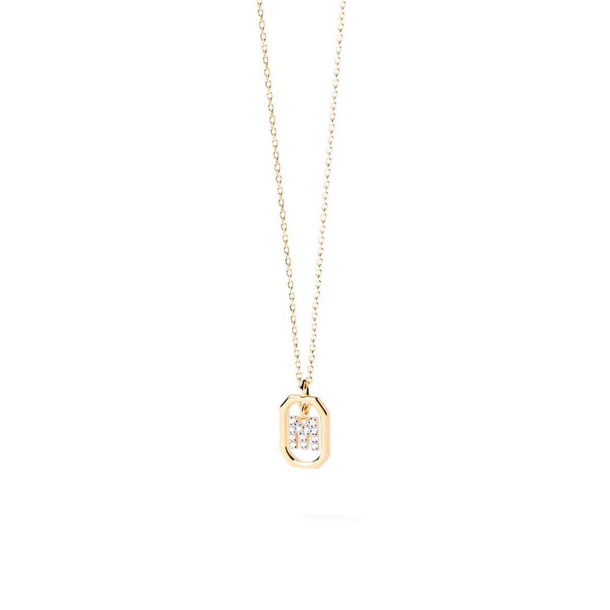 PDPAOLA Mini CZ Initials Necklace, Gold
