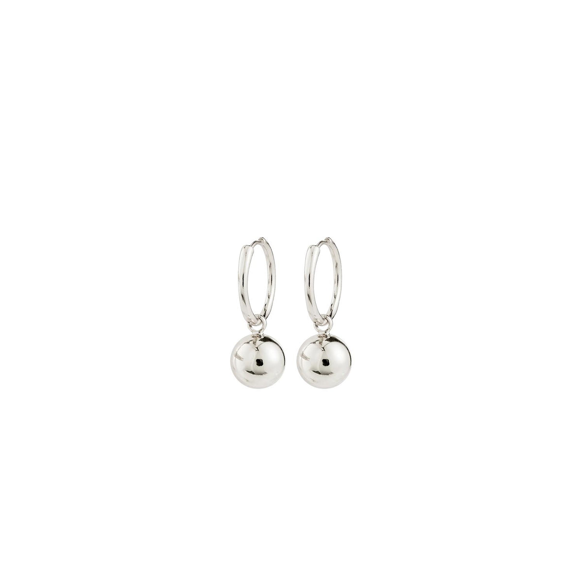 Pilgrim Air Hoop Earrings, Silver