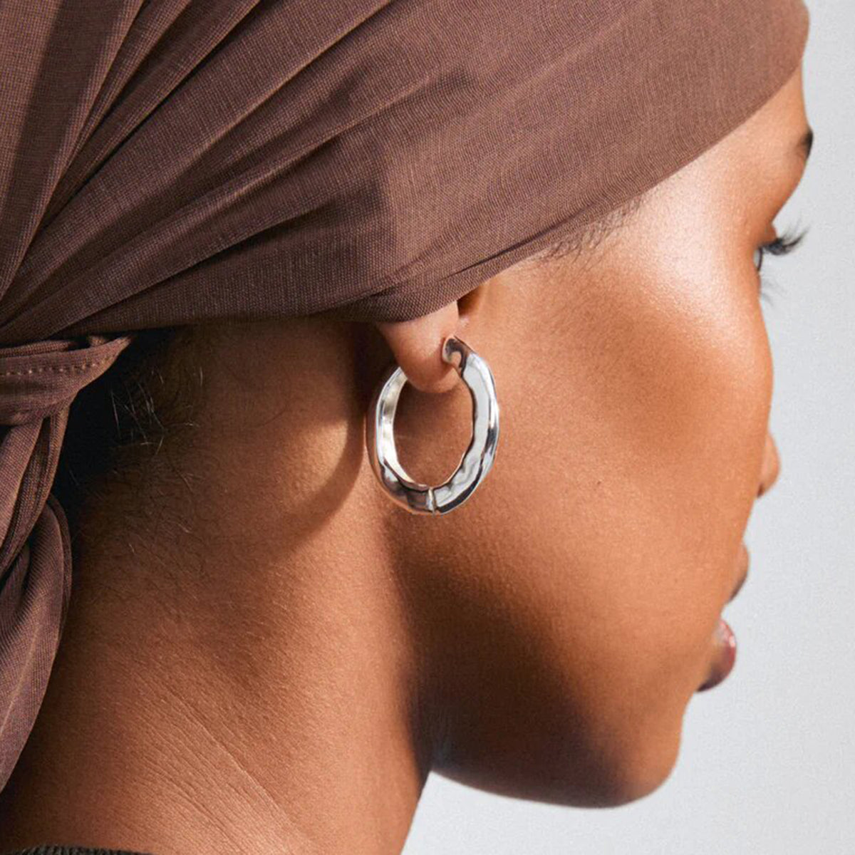 Pilgrim Believe Hoop Earrings, Silver