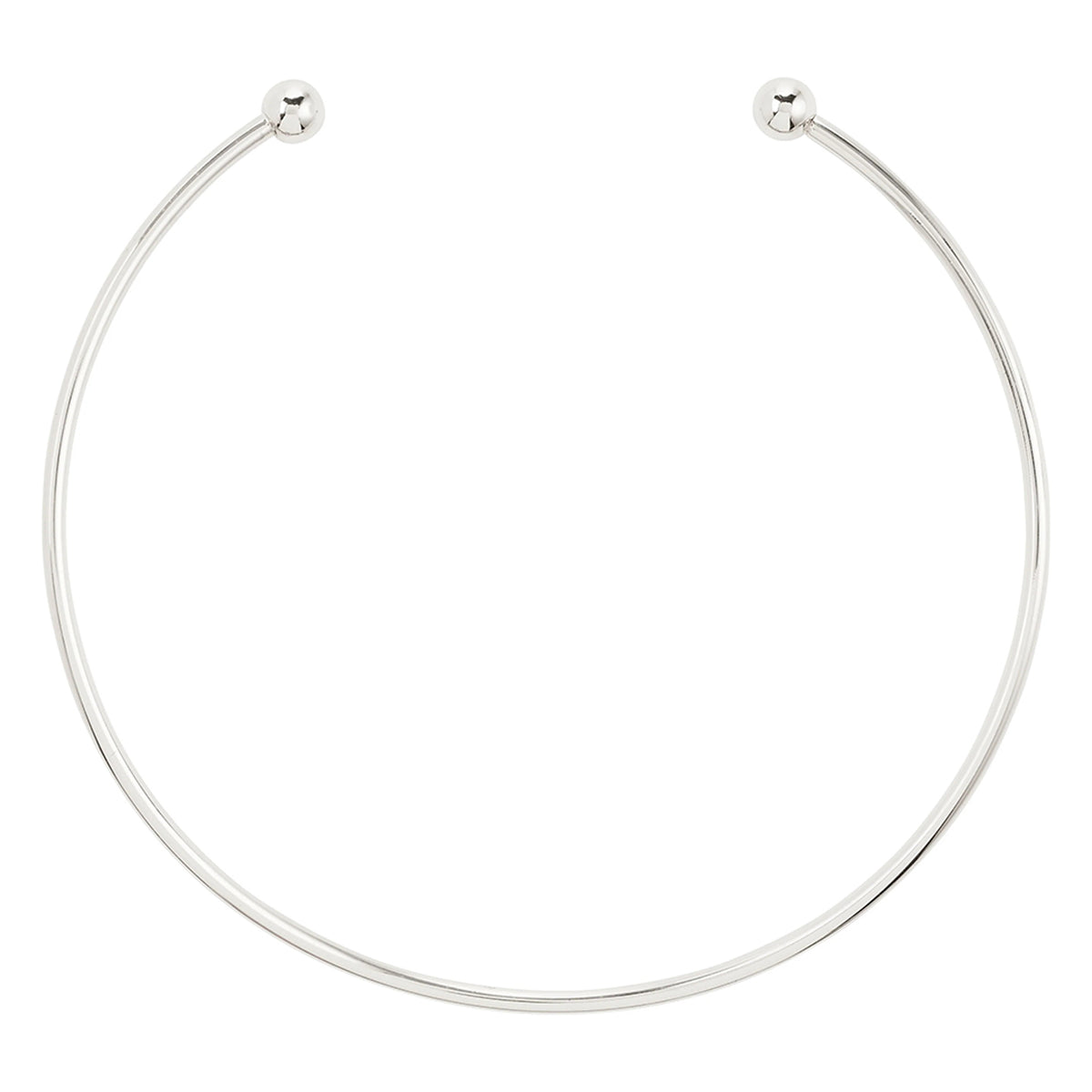 Charm choker silver plated