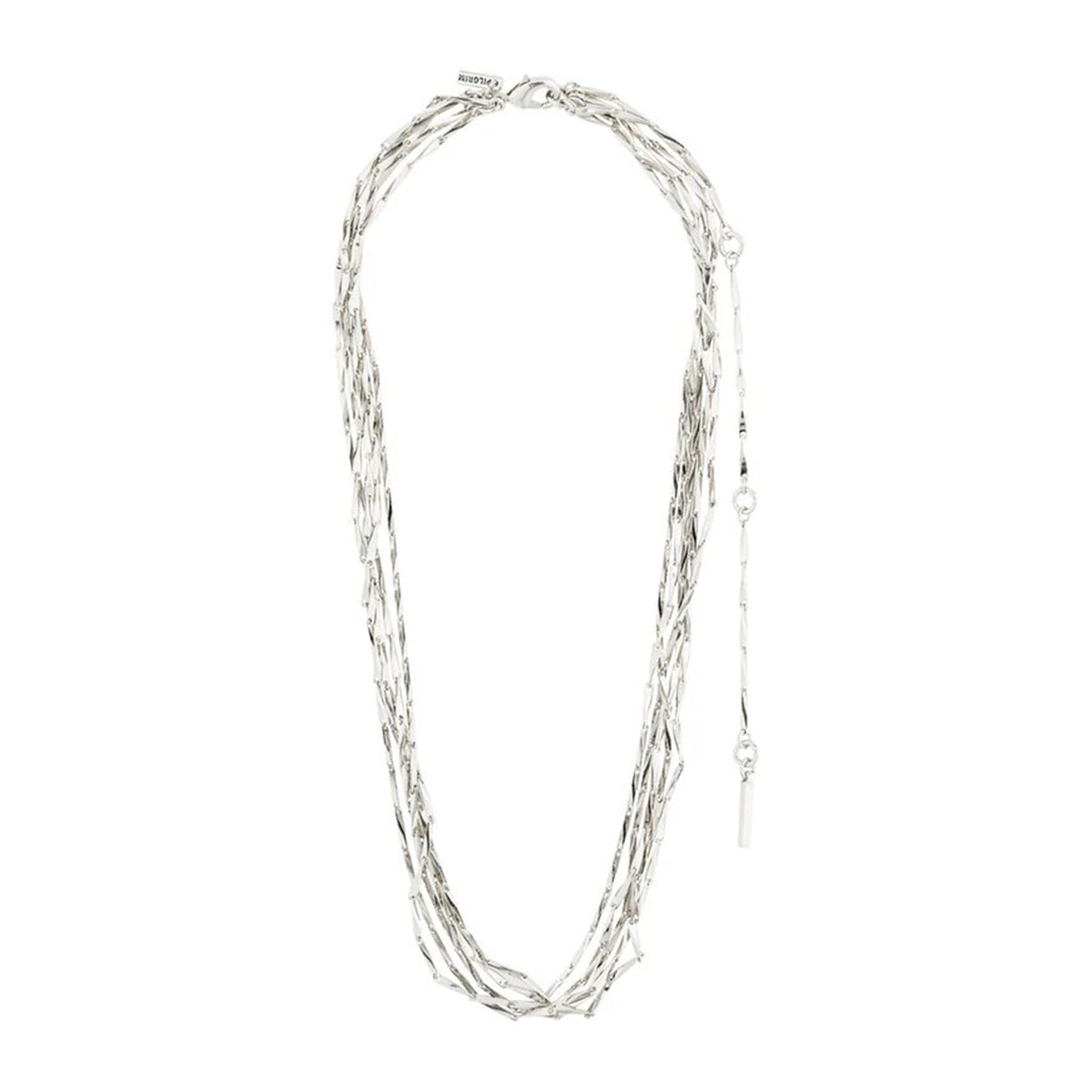 Pilgrim Connect Melon Seed Link Necklace, Silver