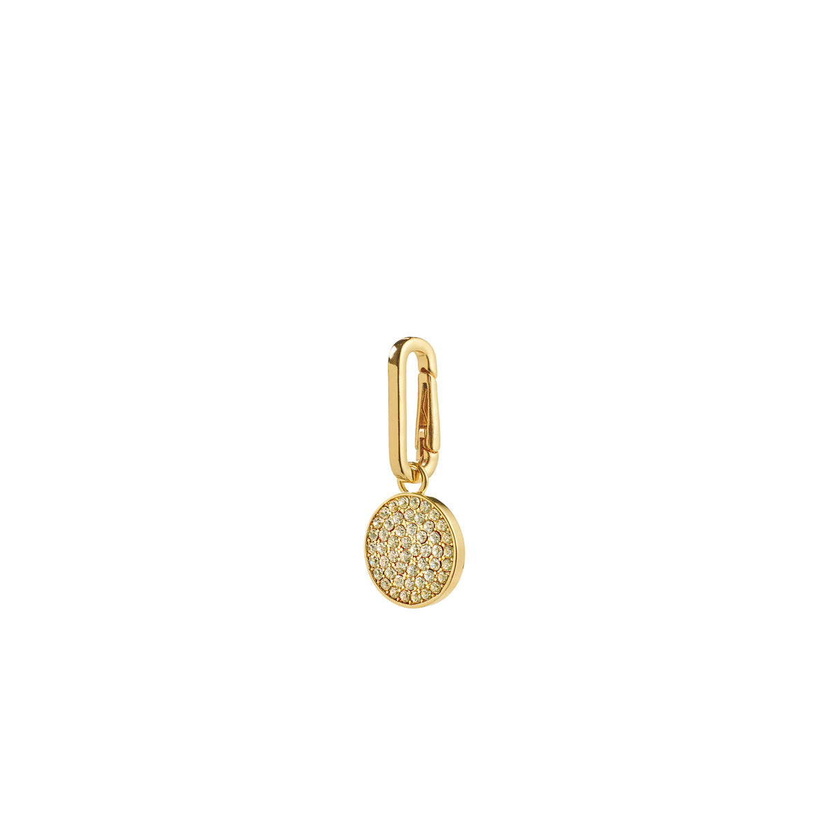 Charm crystal coin pendant