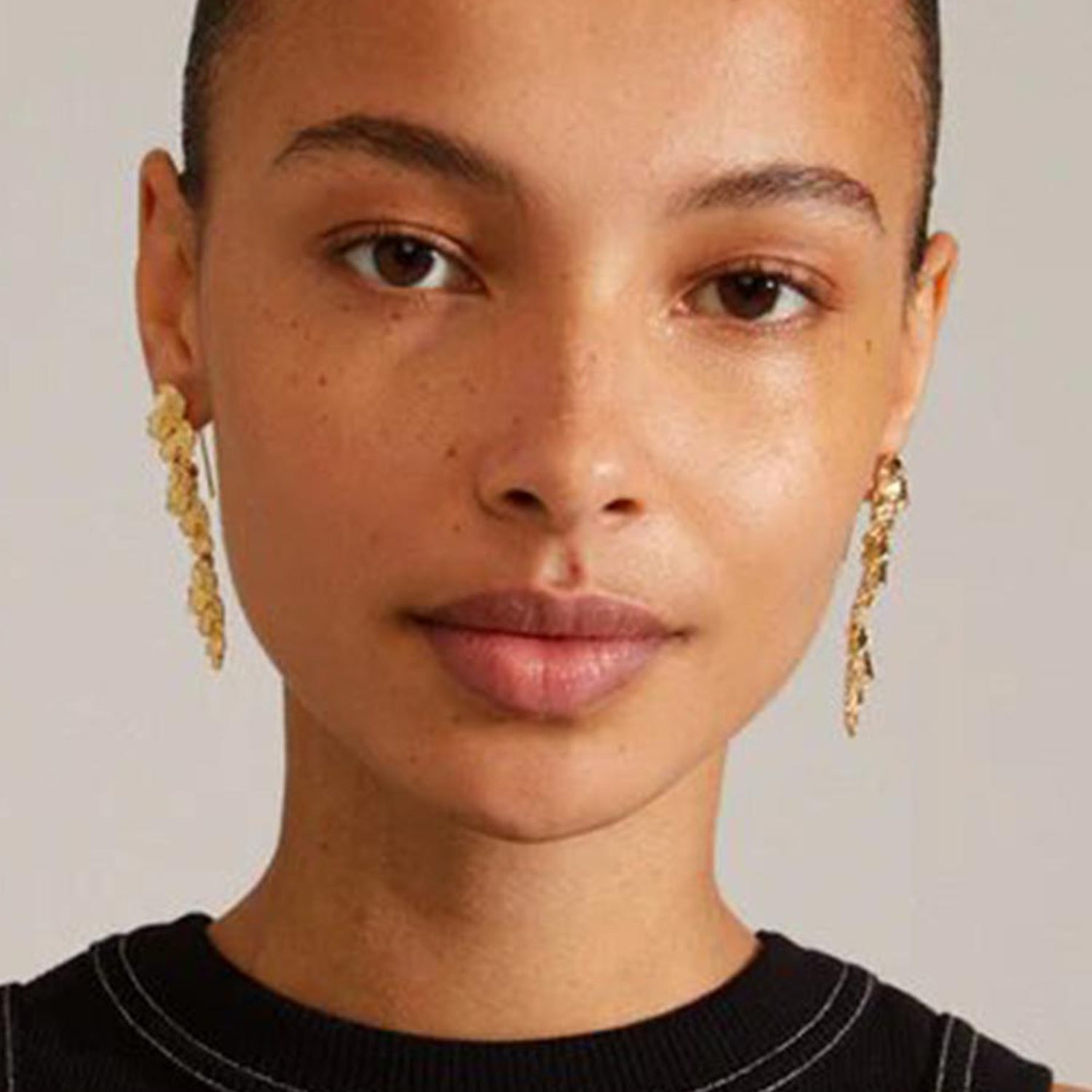 Pilgrim Echo Floral Drop Earrings, Gold McElhinneys
