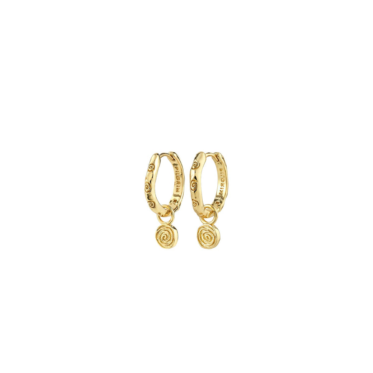 Pilgrim Fire Hoop Earrings, Gold