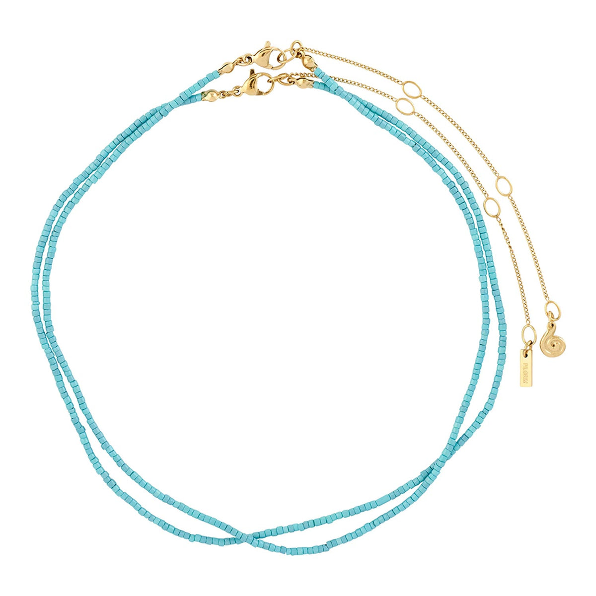 Pilgrim Haze Set of 2 Layering Necklace, Blue