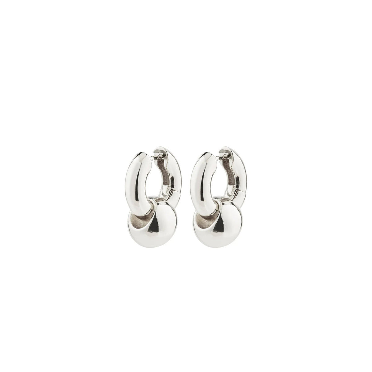 Pilgrim Intent Chunky Hoop Earrings, Silver