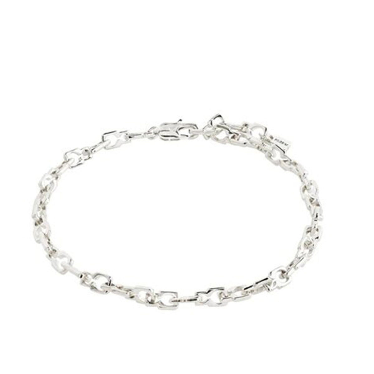 Pilgrim Live Asymmetrical Ankle Bracelet, Silver