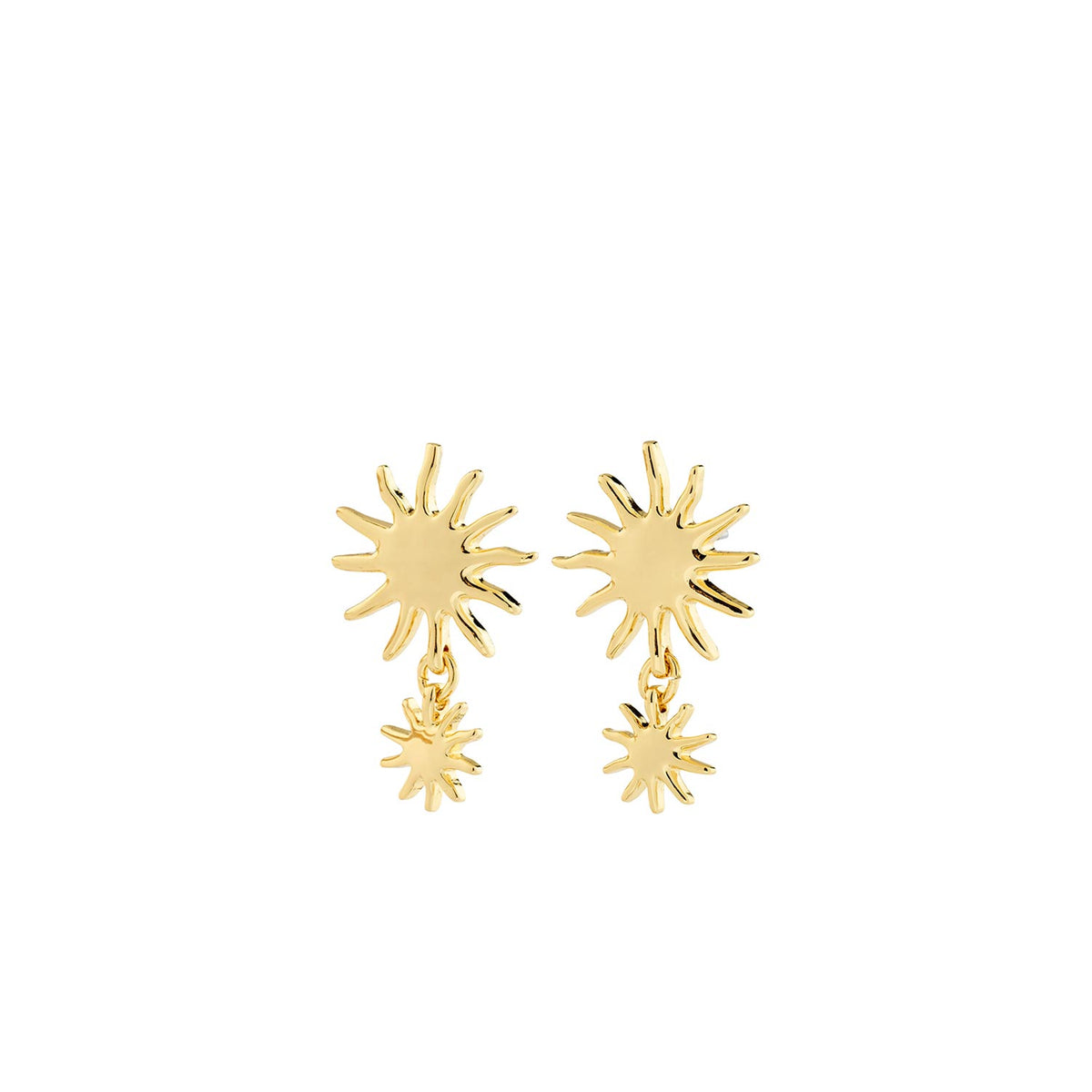 Pilgrim Lyricus Star Burst Earrings, Gold