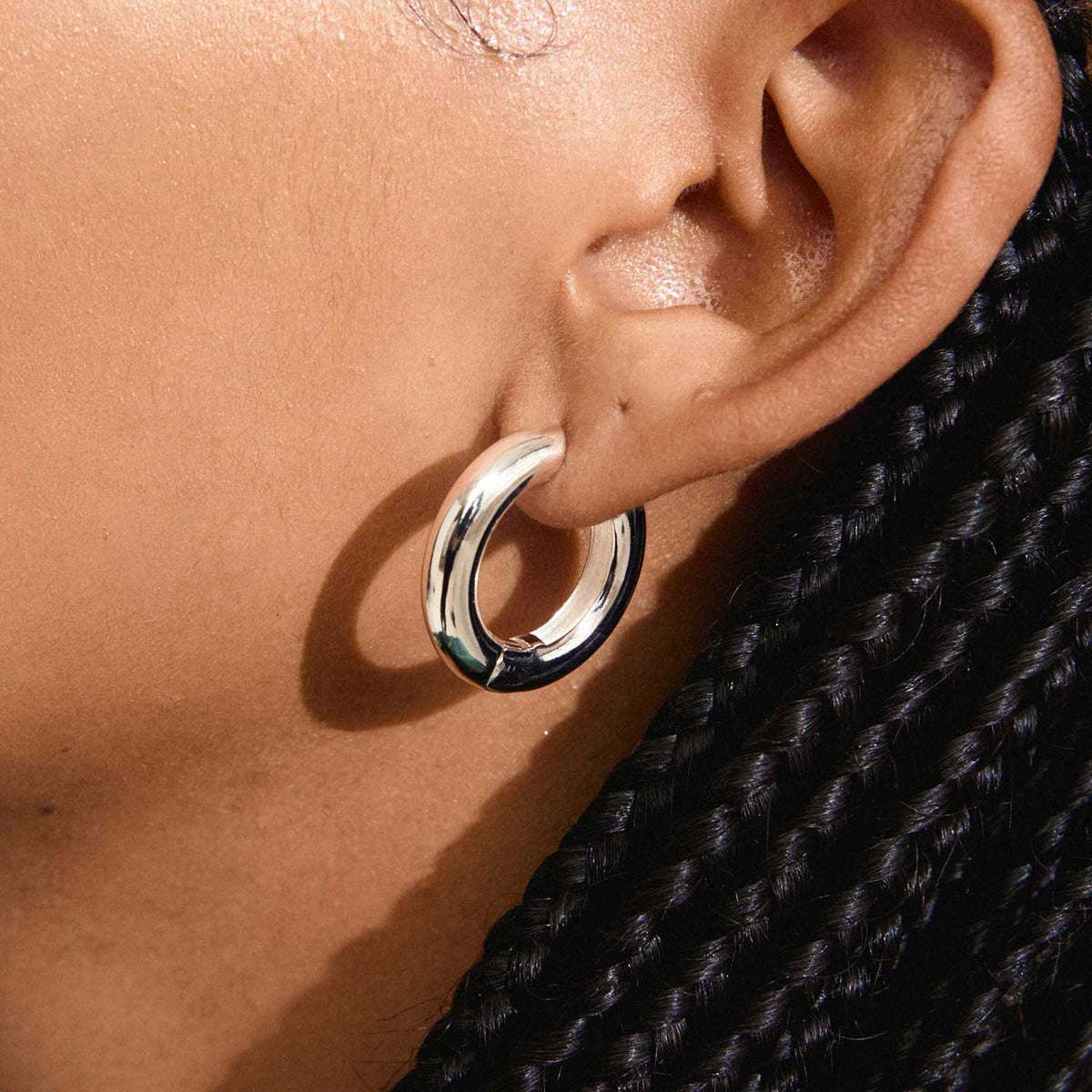 Pilgrim Marlo Chunky Hoop Earrings, Silver