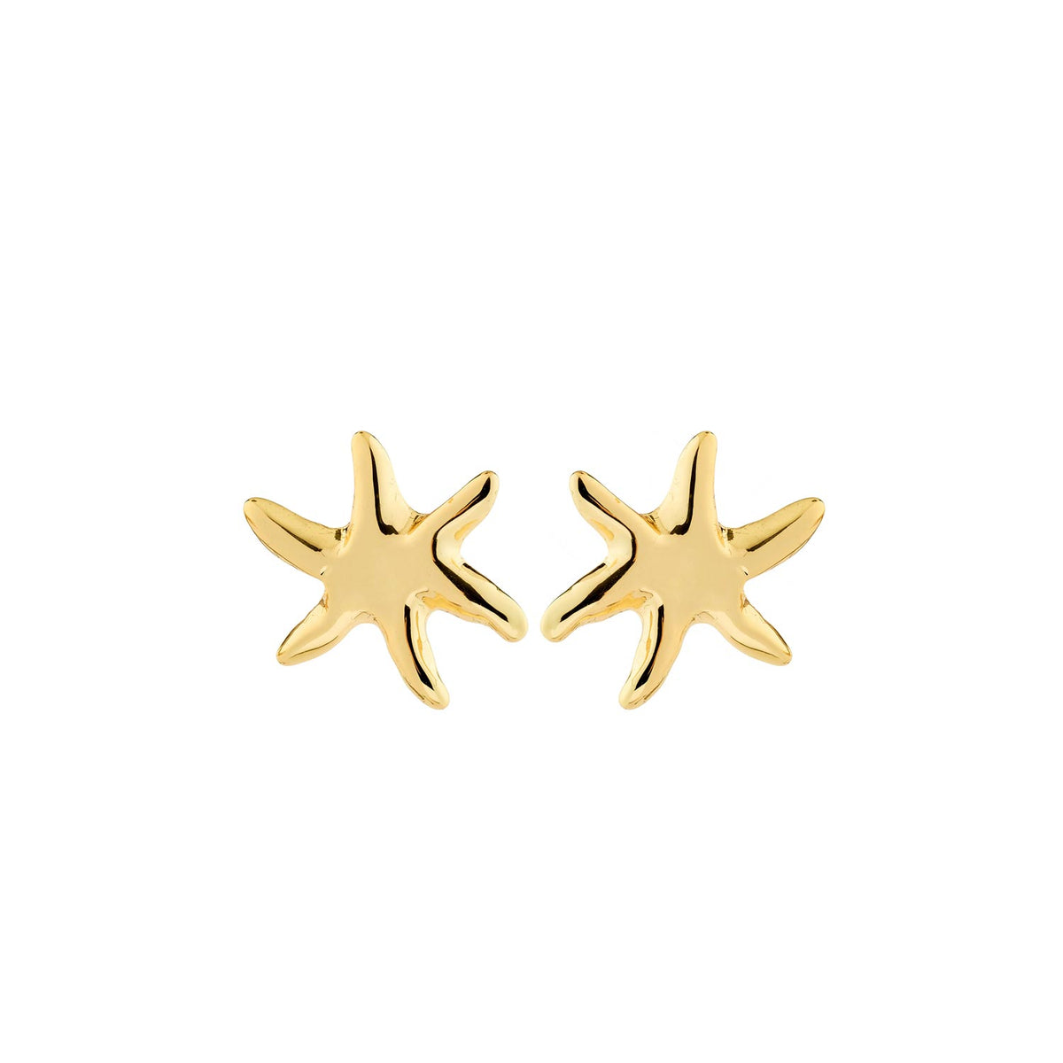 Pilgrim Prism Starfish Earrings, Gold