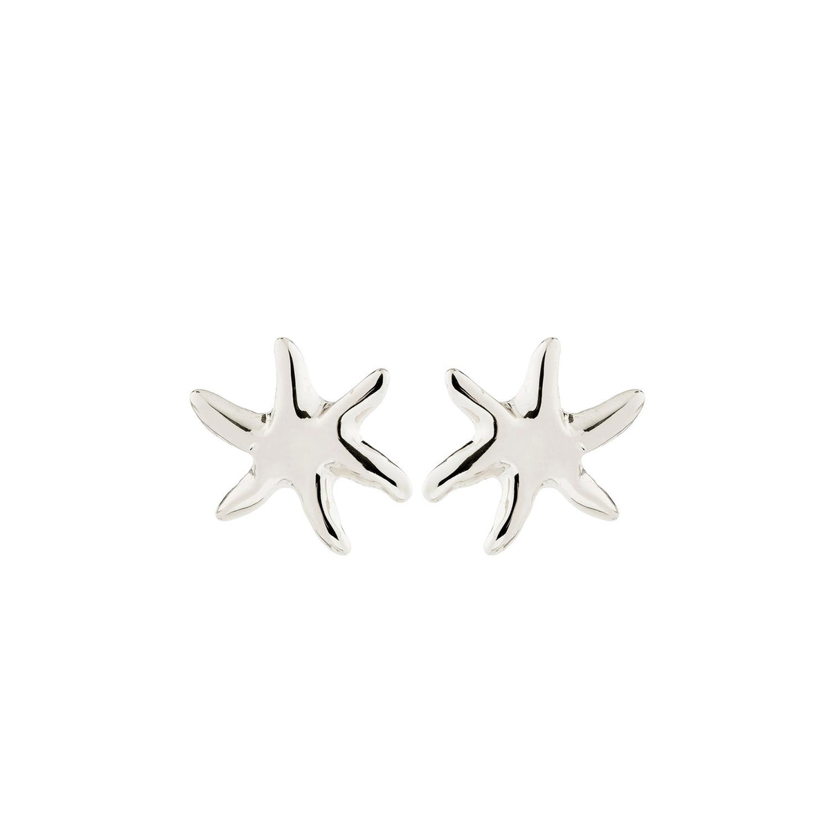 Pilgrim Prism Starfish Earrings, Silver