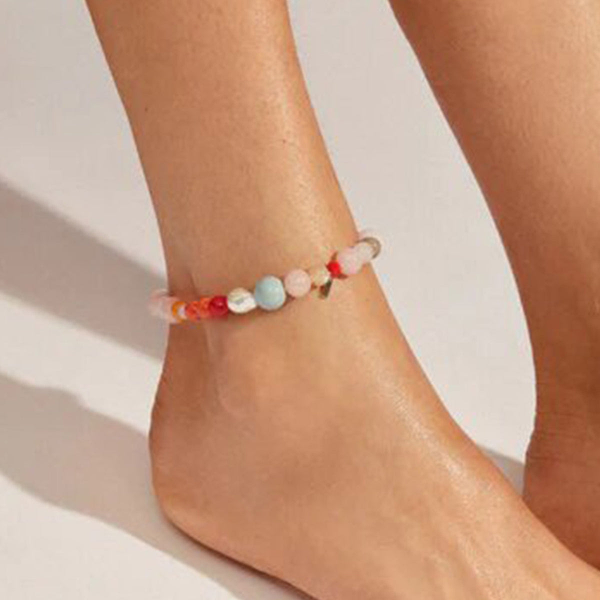 Pilgrim Smile Beaded Ankle Bracelet, Multi