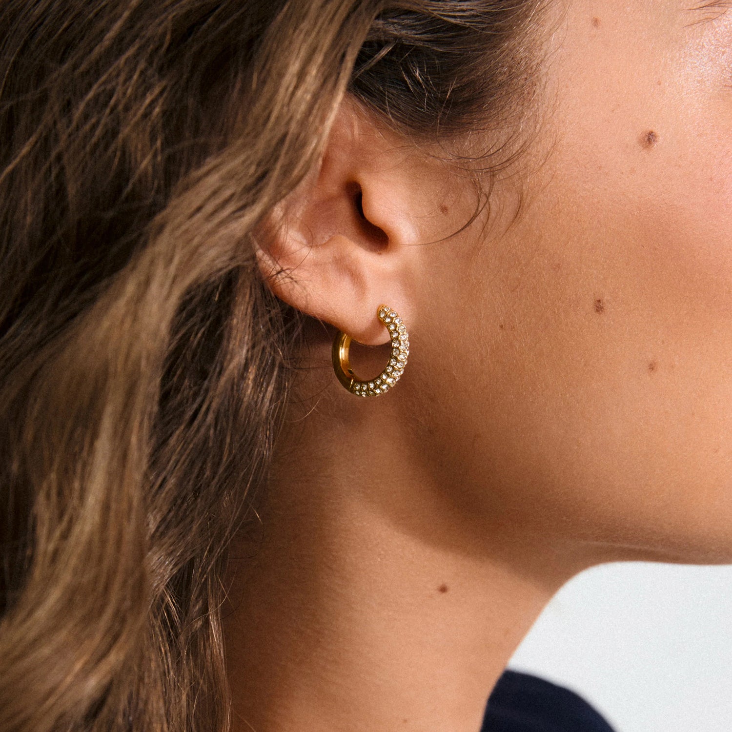 Pilgrim Tatum Medium Hoop Earrings, Gold McElhinneys