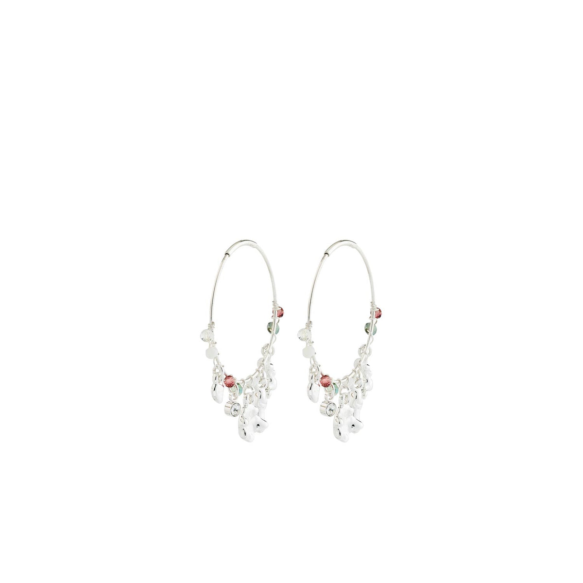 Pilgrim Tovin Hoop Earrings, Silver