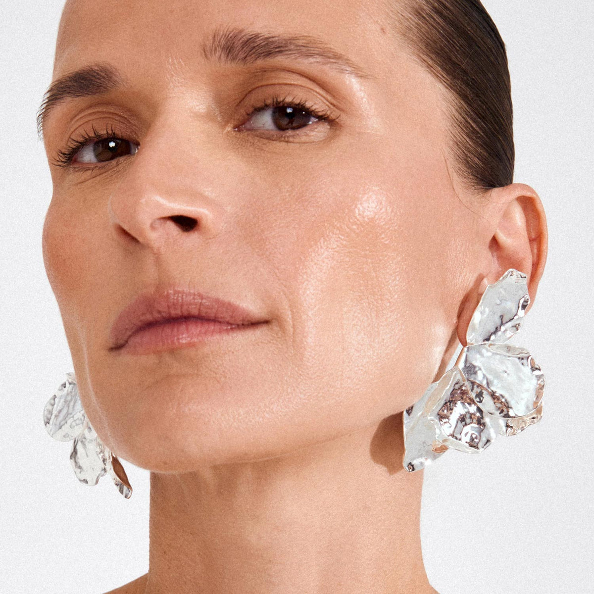 Pilgrim Virel Statement Earrings, Silver