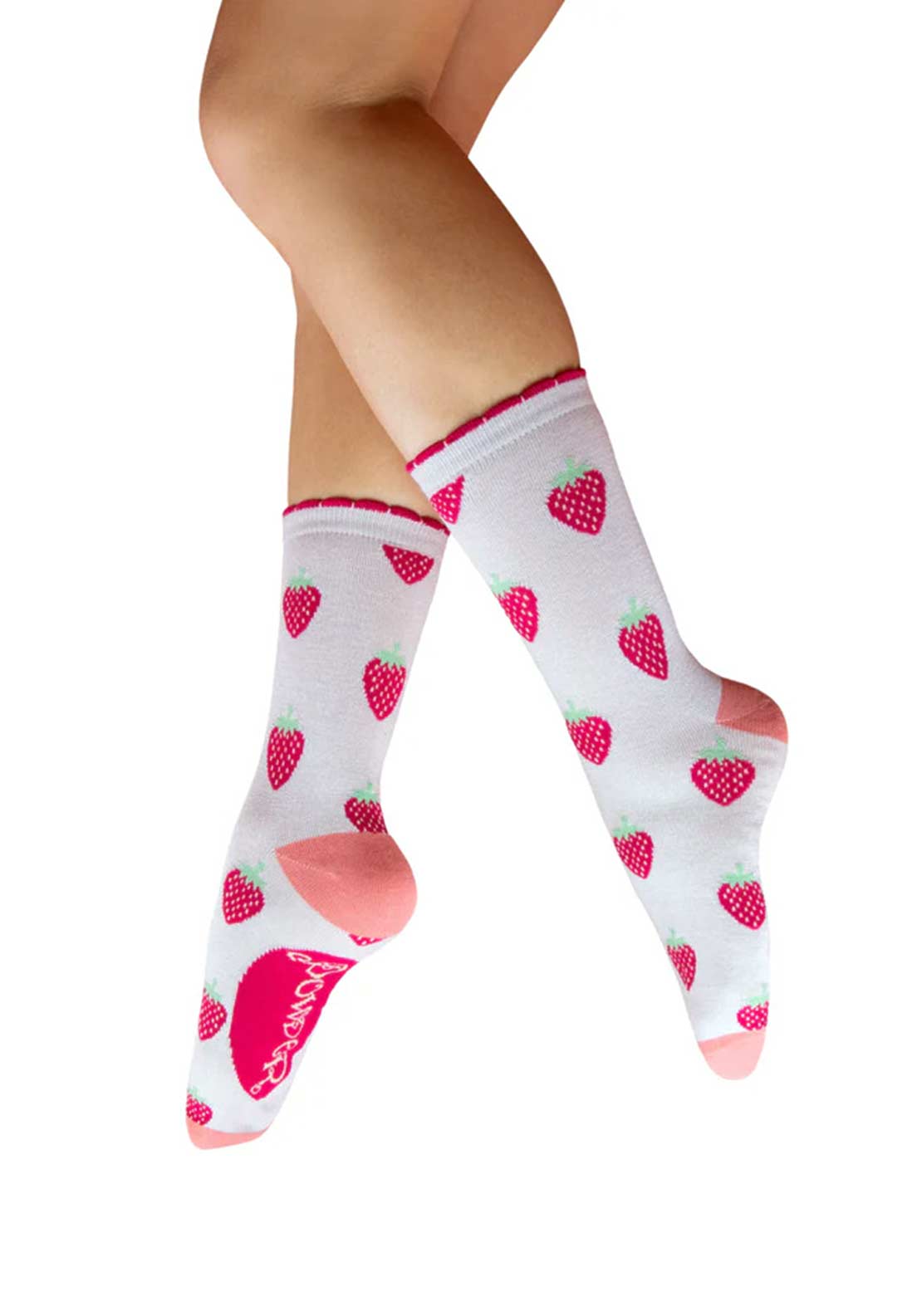 succulent socks Powder Succulent Strawberry Ankle Socks, Cream