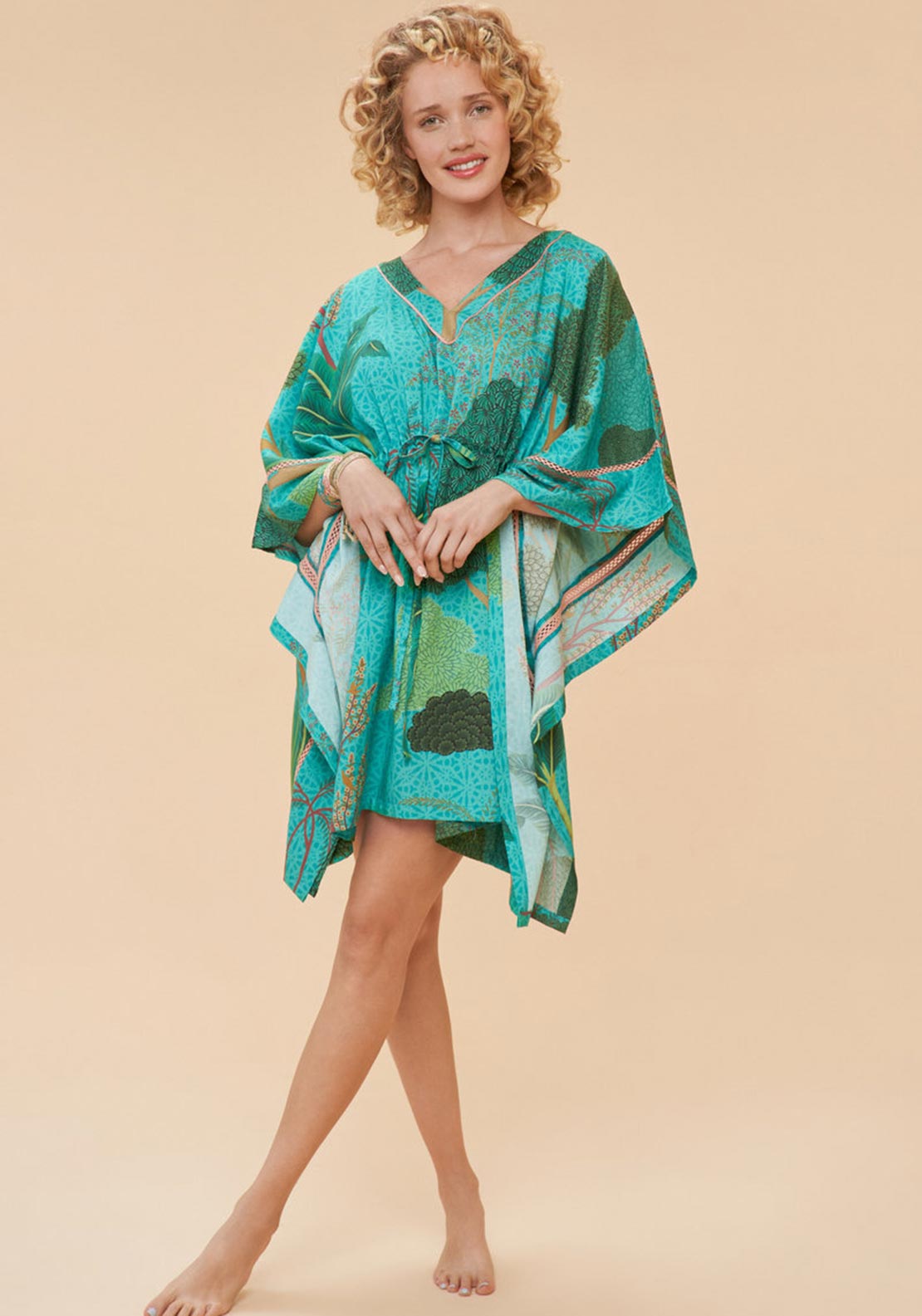Powder Secret Paradise Beach Cover Up, Aqua - McElhinneys Powder Secret Paradise Beach Cover Up, Aqua - McElhinneys