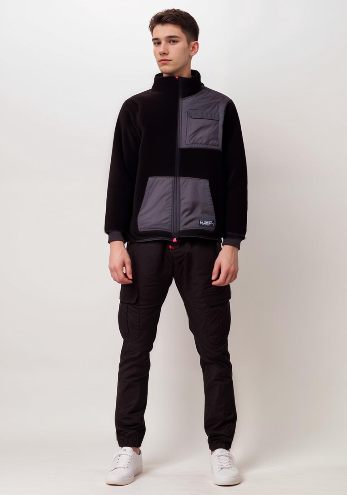 Diesel Boys Harper Long Sleeve Fleece, Navy