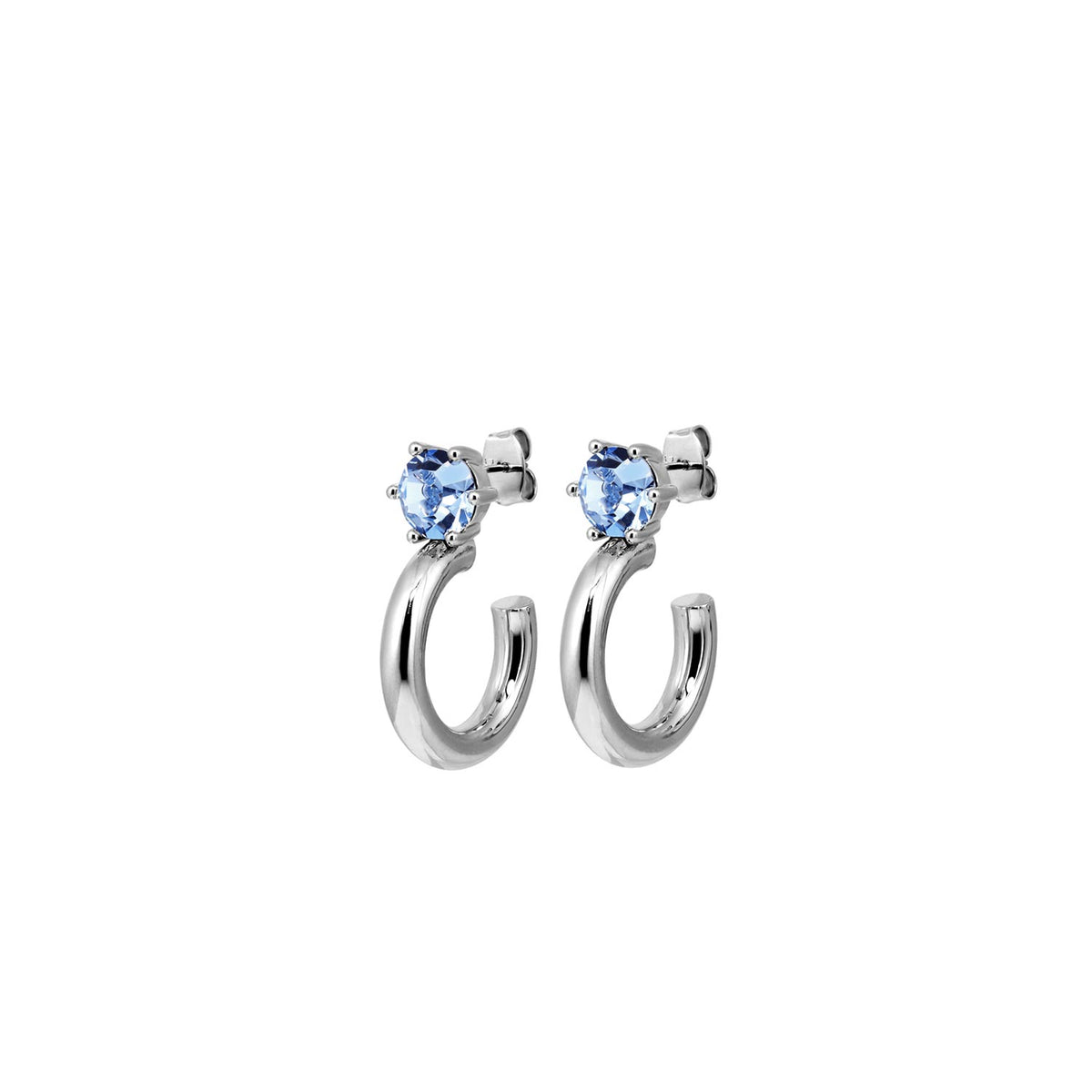 Dyrberg/Kern Quinte Earrings, Silver & Blue