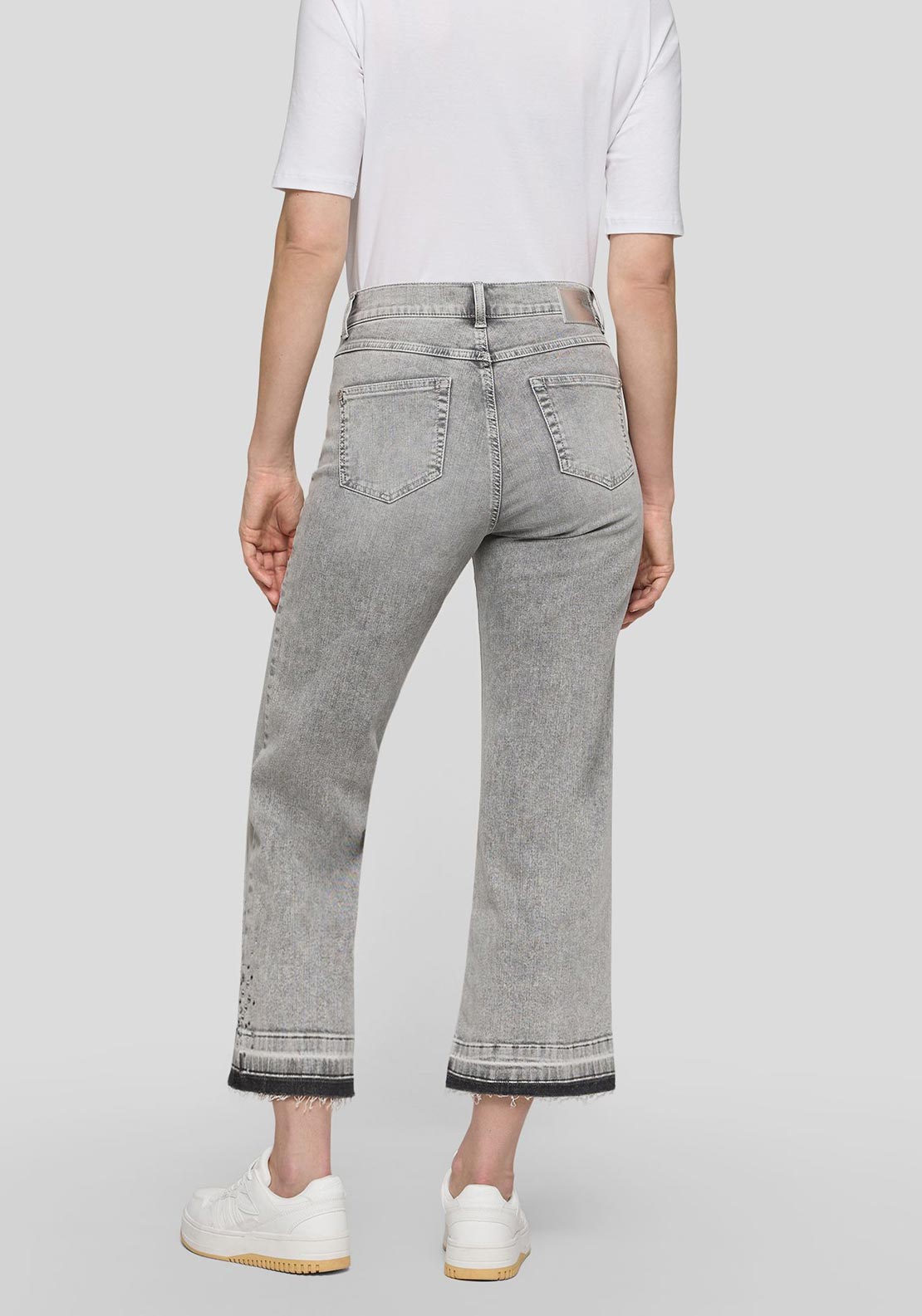 Rabe Willow Wide Leg With Rhinestone Detail Jeans, Grey