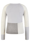 Rabe Round Neck Glitter Detail Sweater, Gray