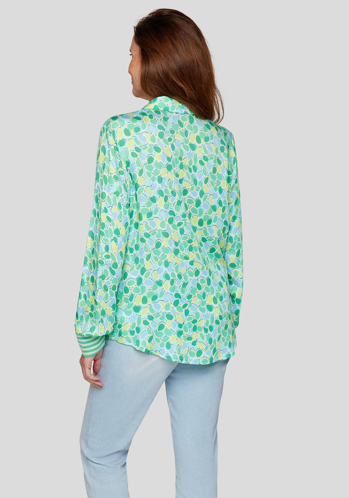 Rabe Abstract Print Buttoned Blouse, Green Multi
