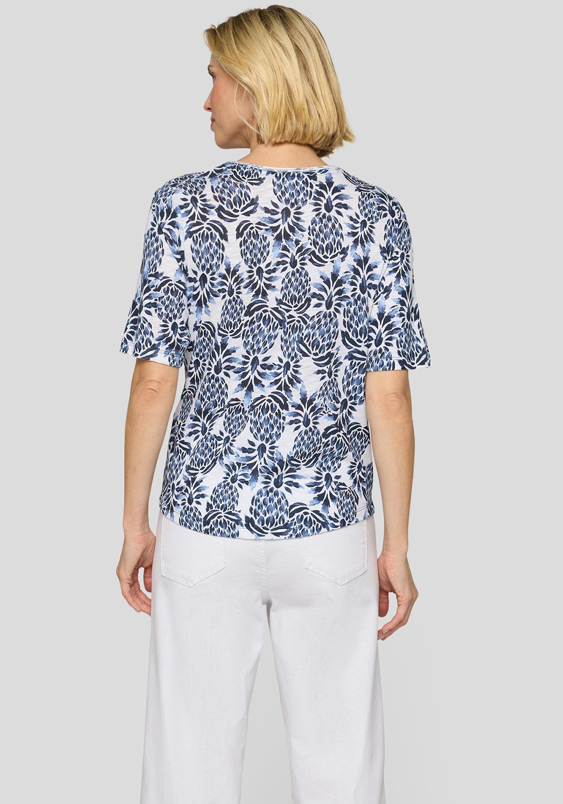 Rabe Tropical Print T-Shirt, Blue