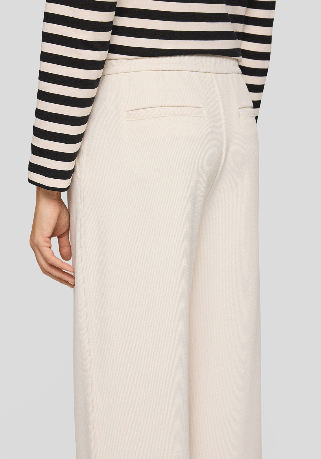 Rabe Wally Straight Leg Casual Trousers, Cream