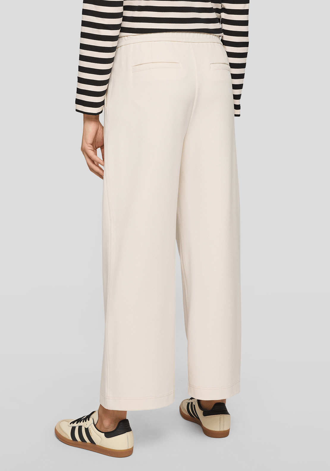 Rabe Wally Straight Leg Casual Trousers, Cream