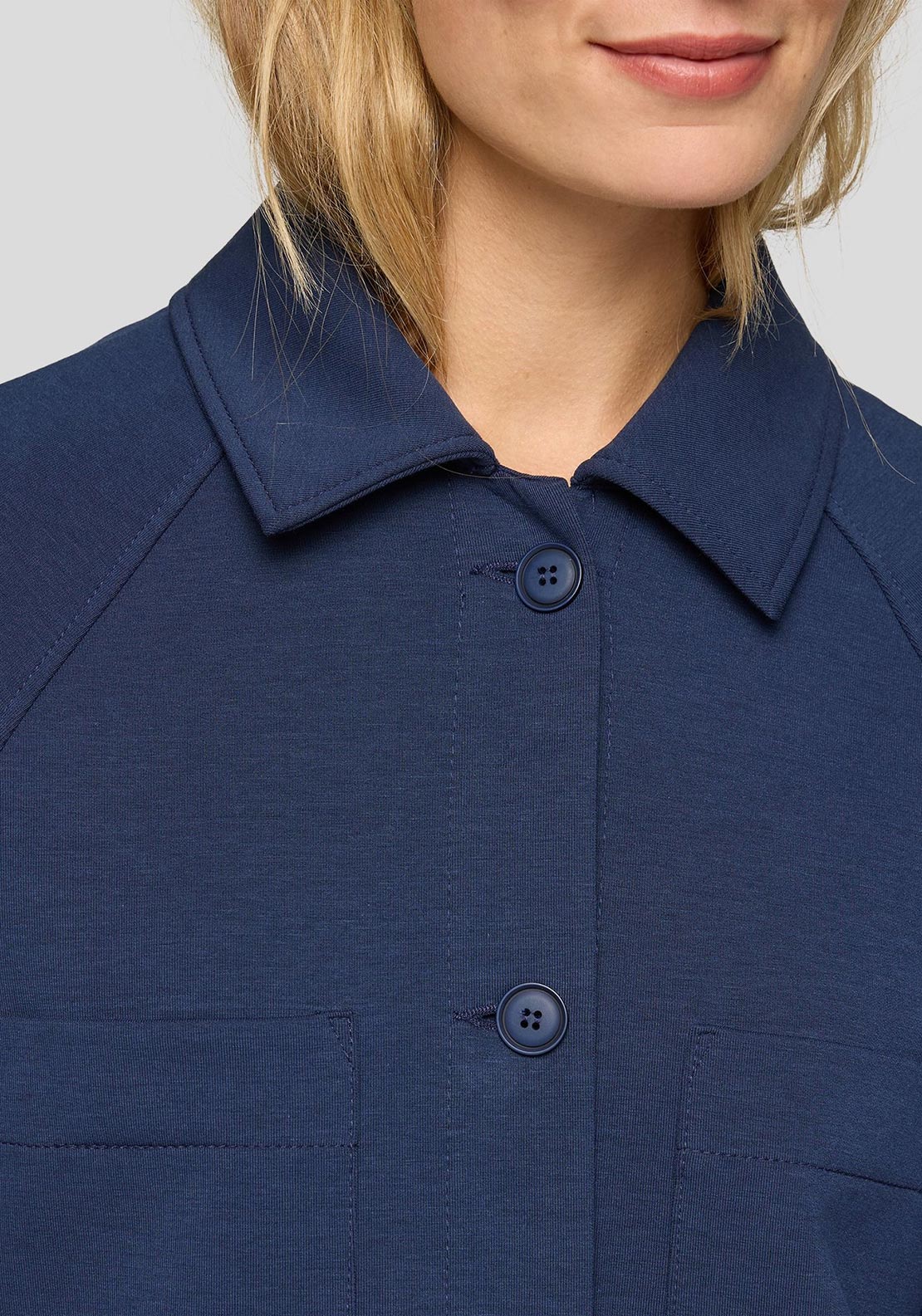 Rabe Short Jacket with Collar, Navy