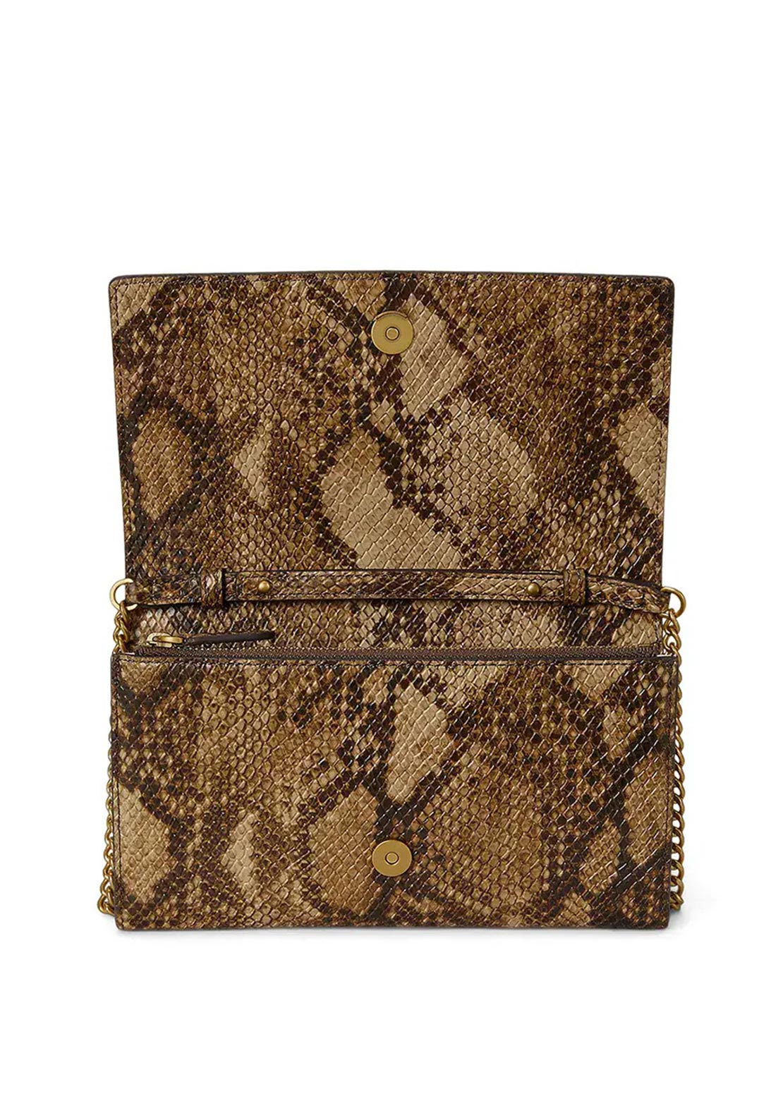 Ralph Lauren Adair II Reptile Print Crossbody Bag, Brown Multi