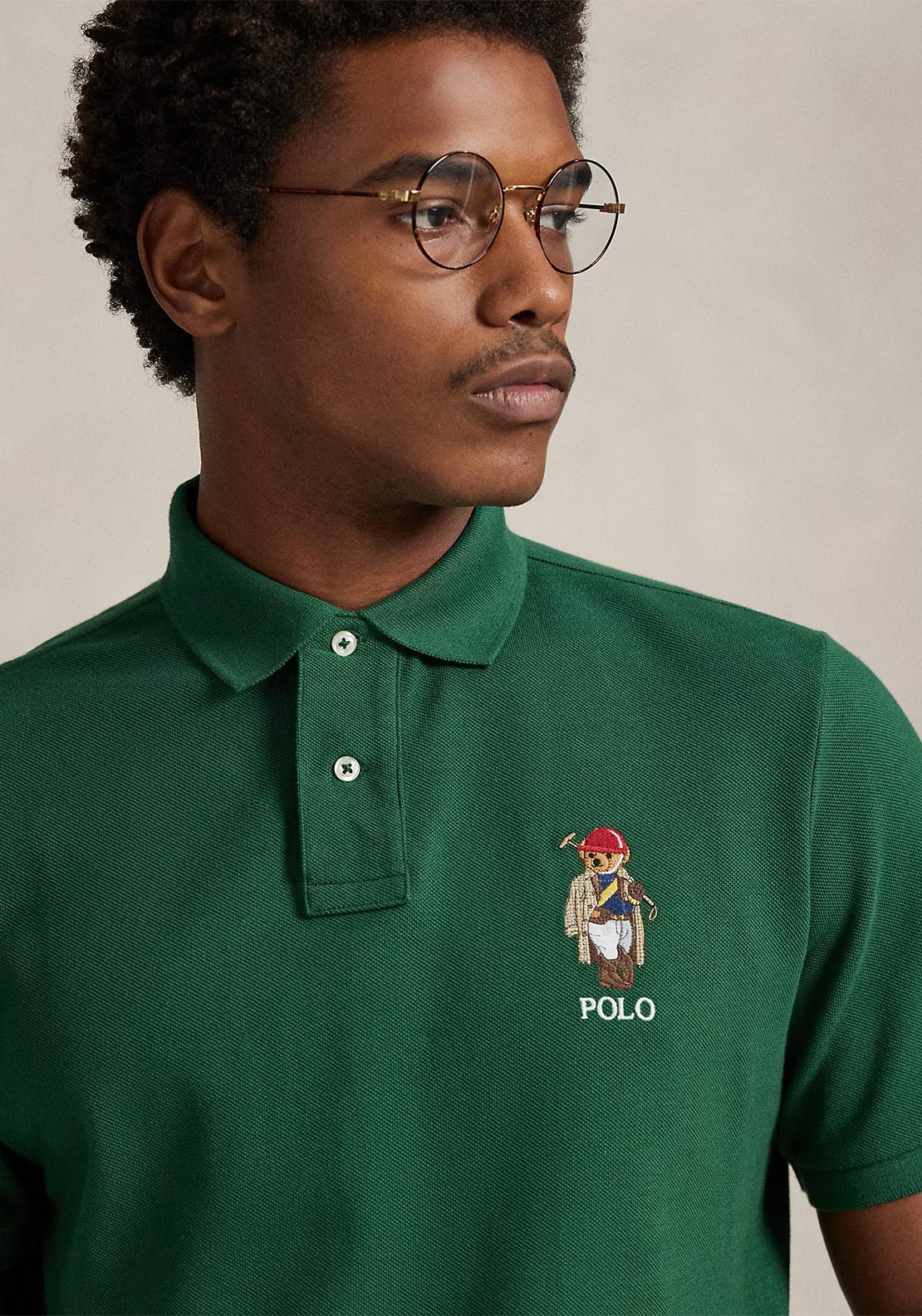 Ralph Lauren Slim Fit Polo Bear Polo Shirt, Forest Green
