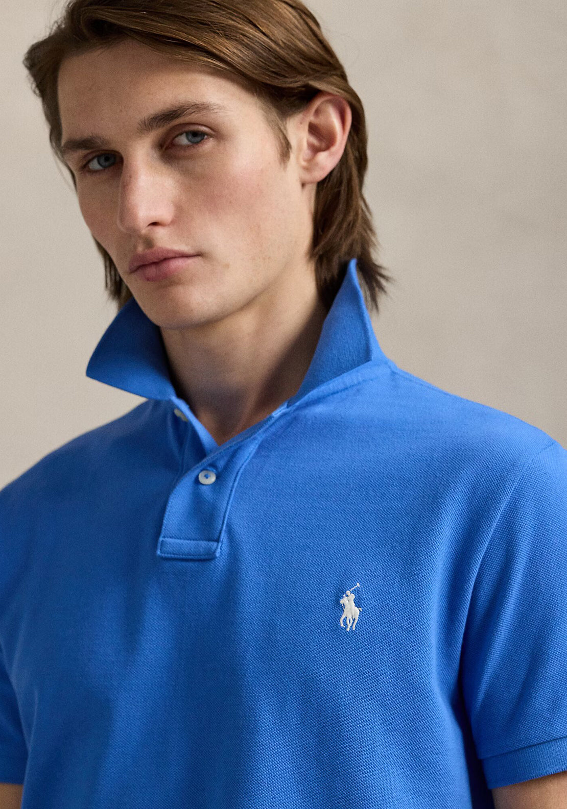 Ralph Lauren Classic Mesh Polo Shirt, Embayment Blue