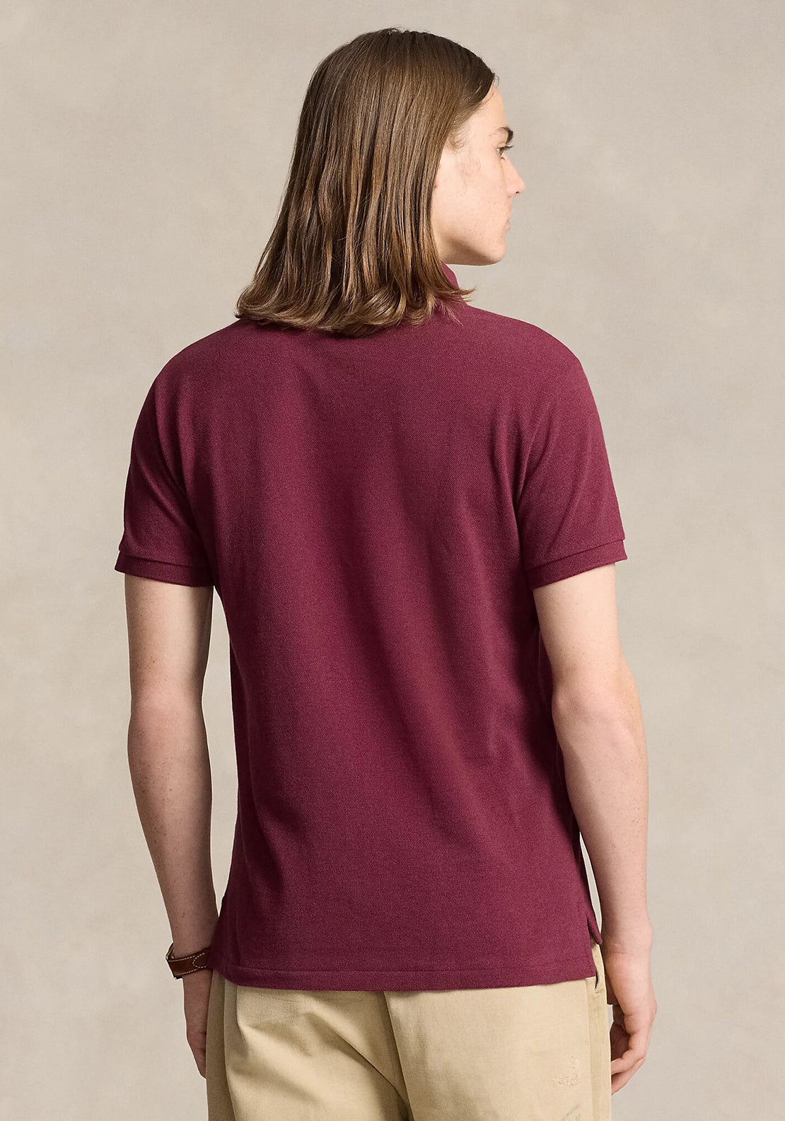 Ralph Lauren Classic Mesh Polo Shirt, Wine Heather
