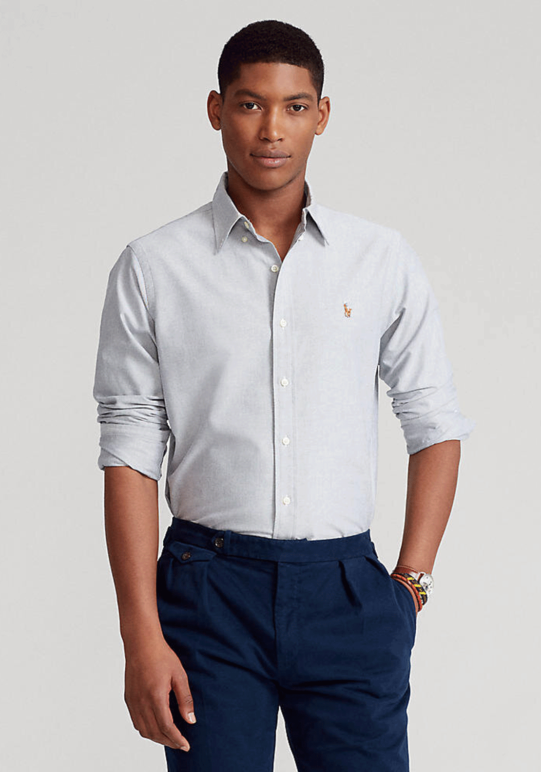 Ralph Lauren Classic Oxford Shirt Grey McElhinneys