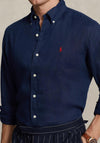 Ralph Lauren Custom Fit Linen Shirt, Navy