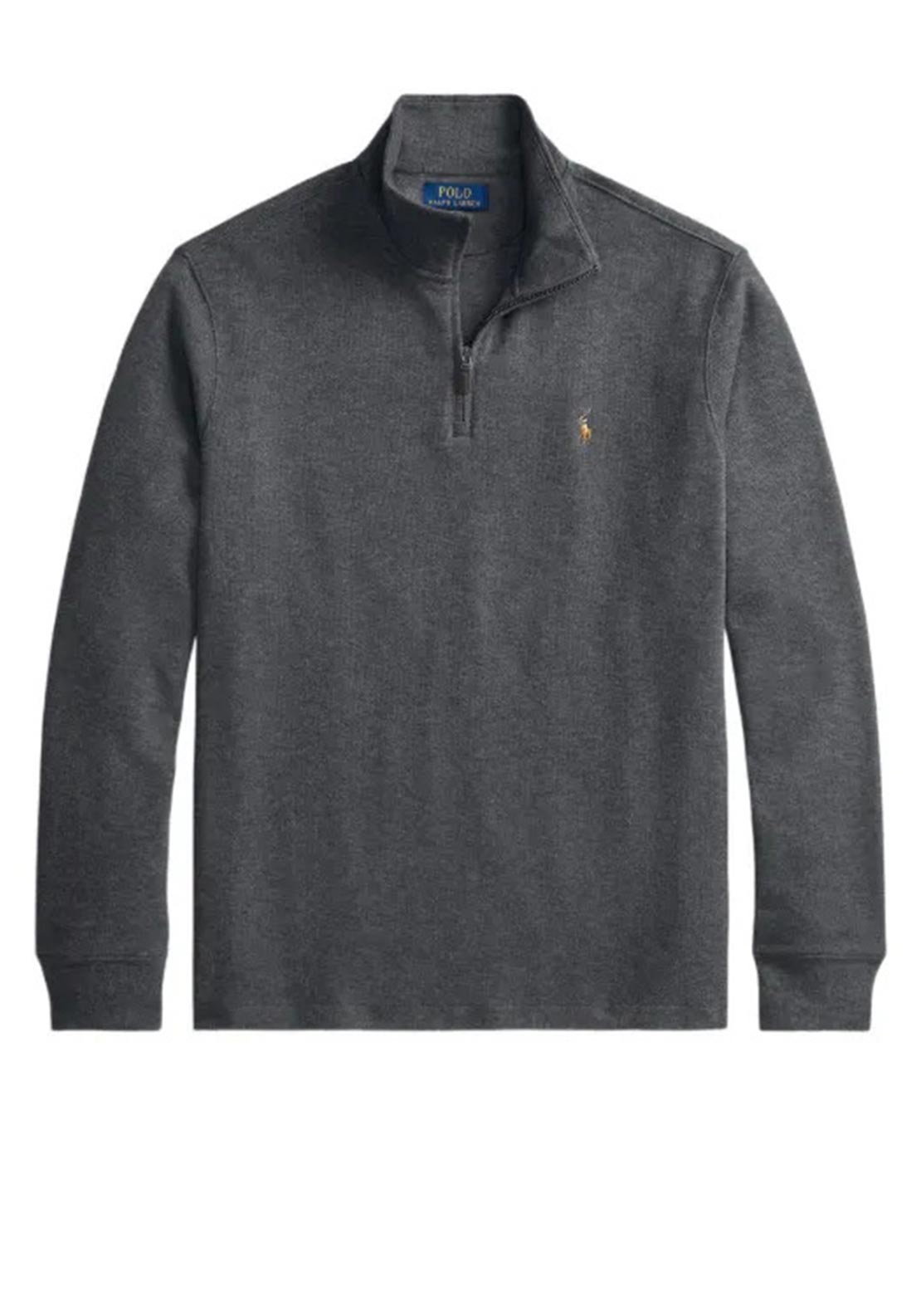 Ralph Lauren Estate Rib Quarter Zip Sweatshirt, Grey