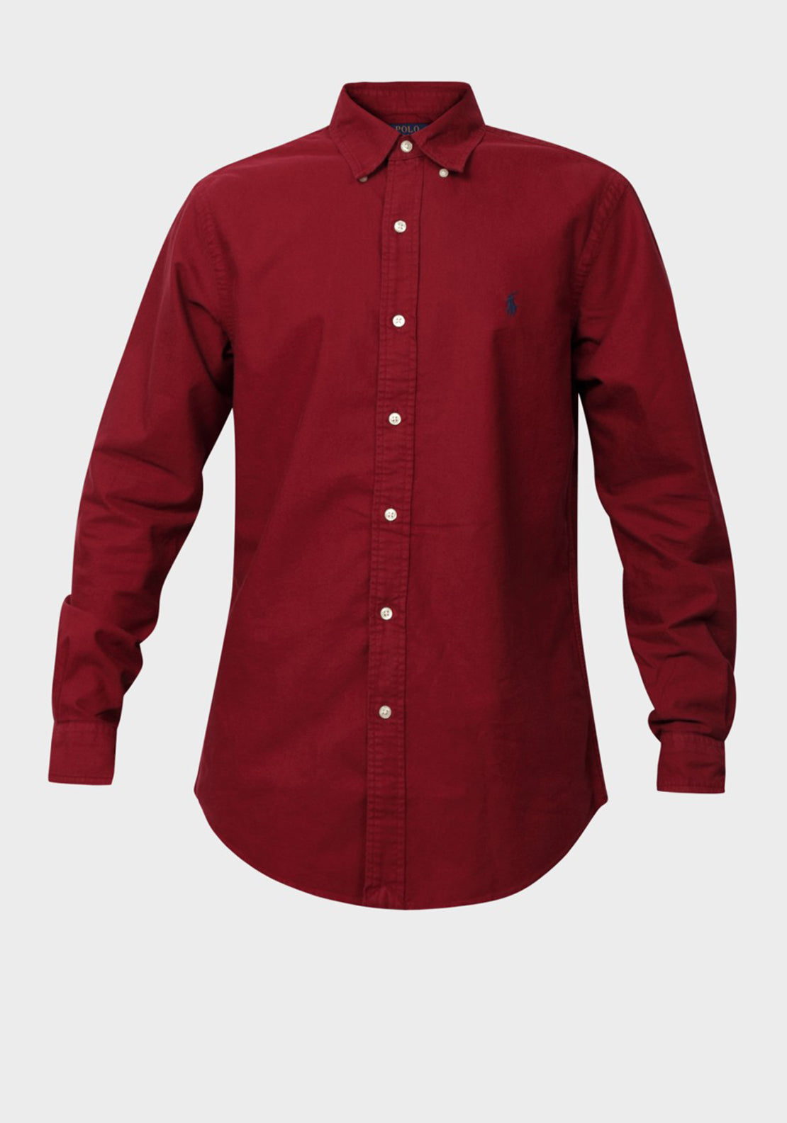 Apparel Burgundy Ralph Lauren Shirt Mens Men's Long Sleeve Polo