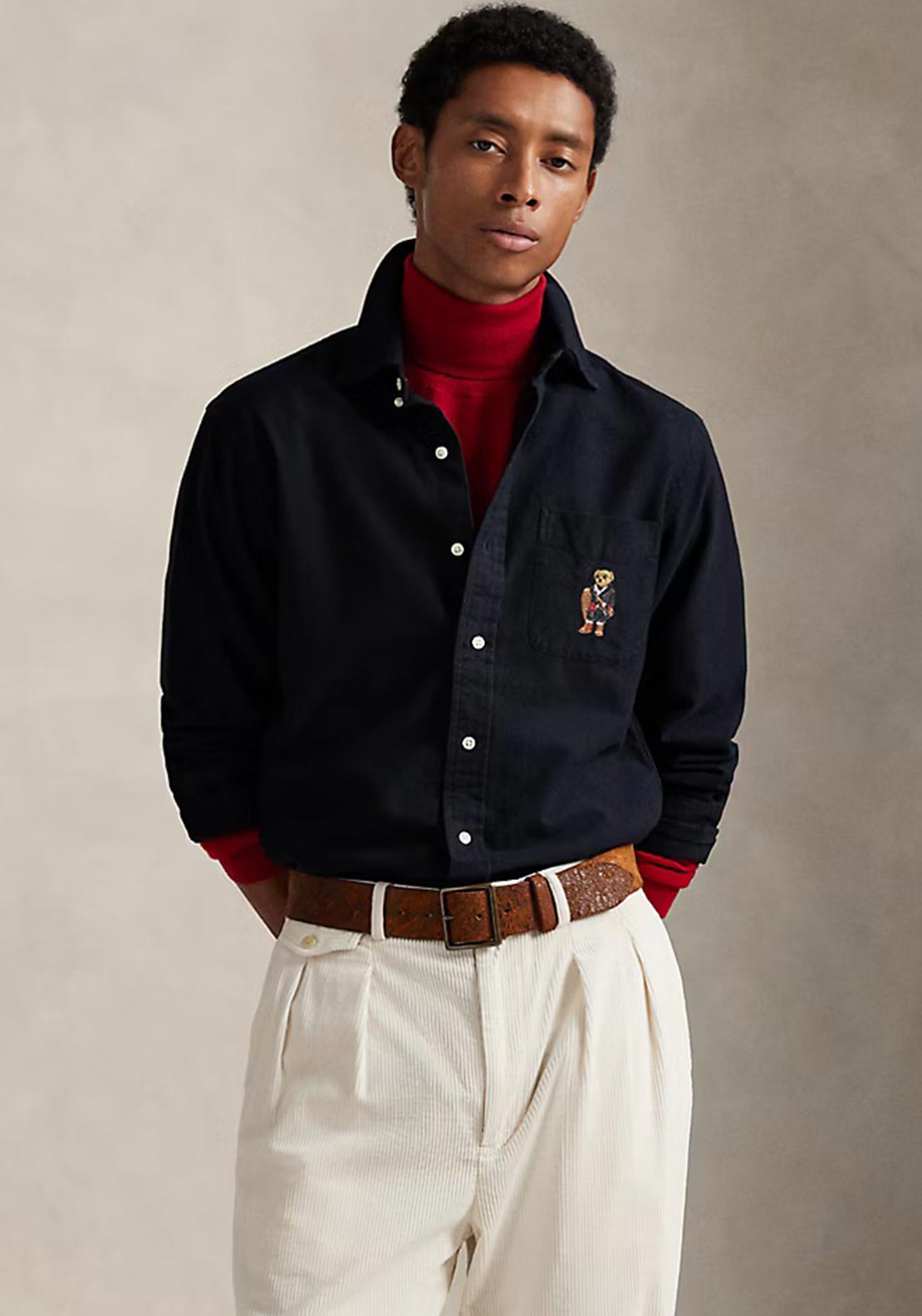 Ralph Lauren Polo Bear Oxford Shirt, Black - McElhinneys