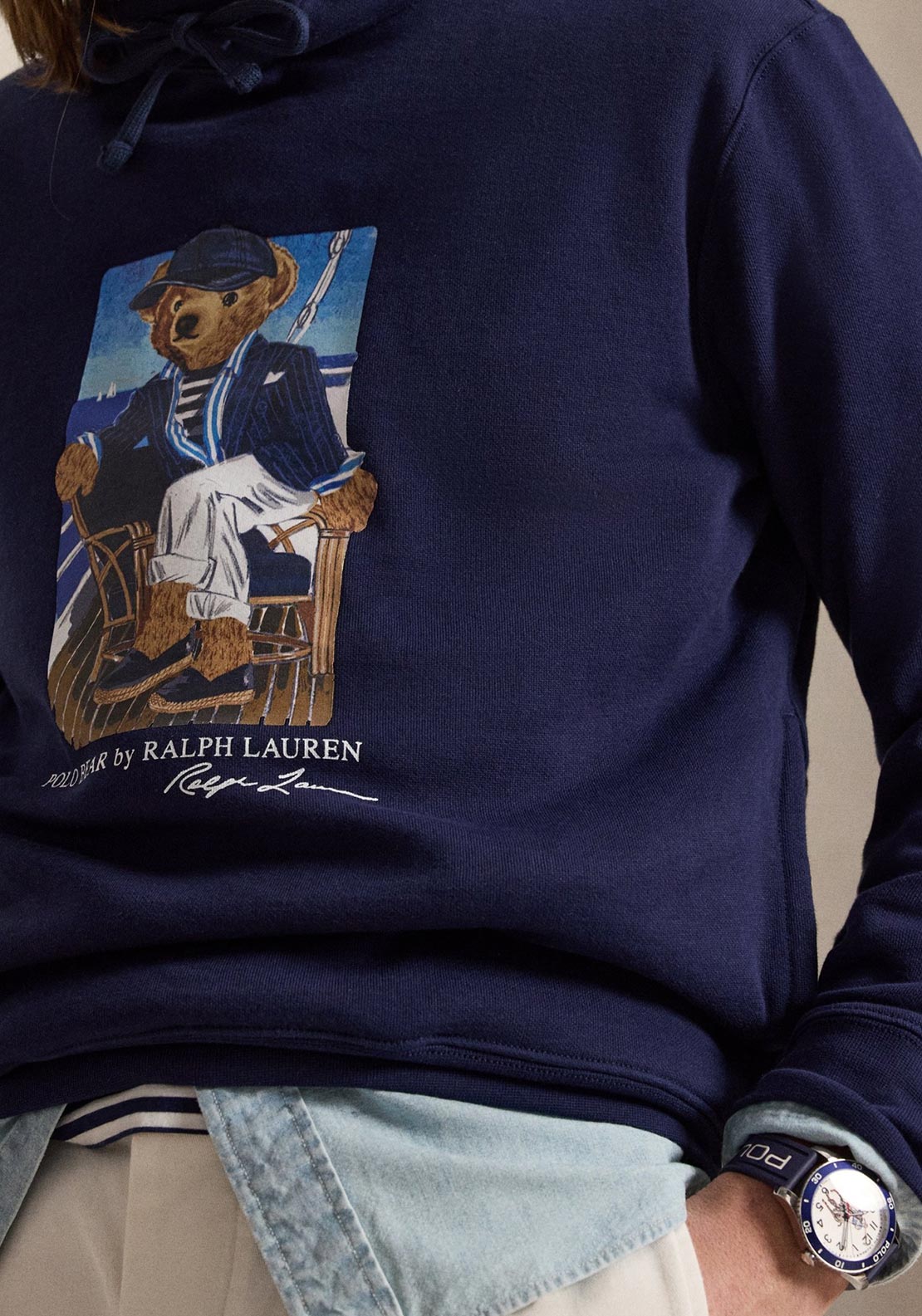 Ralph Lauren Newport Polo Bear Hoodie, Navy