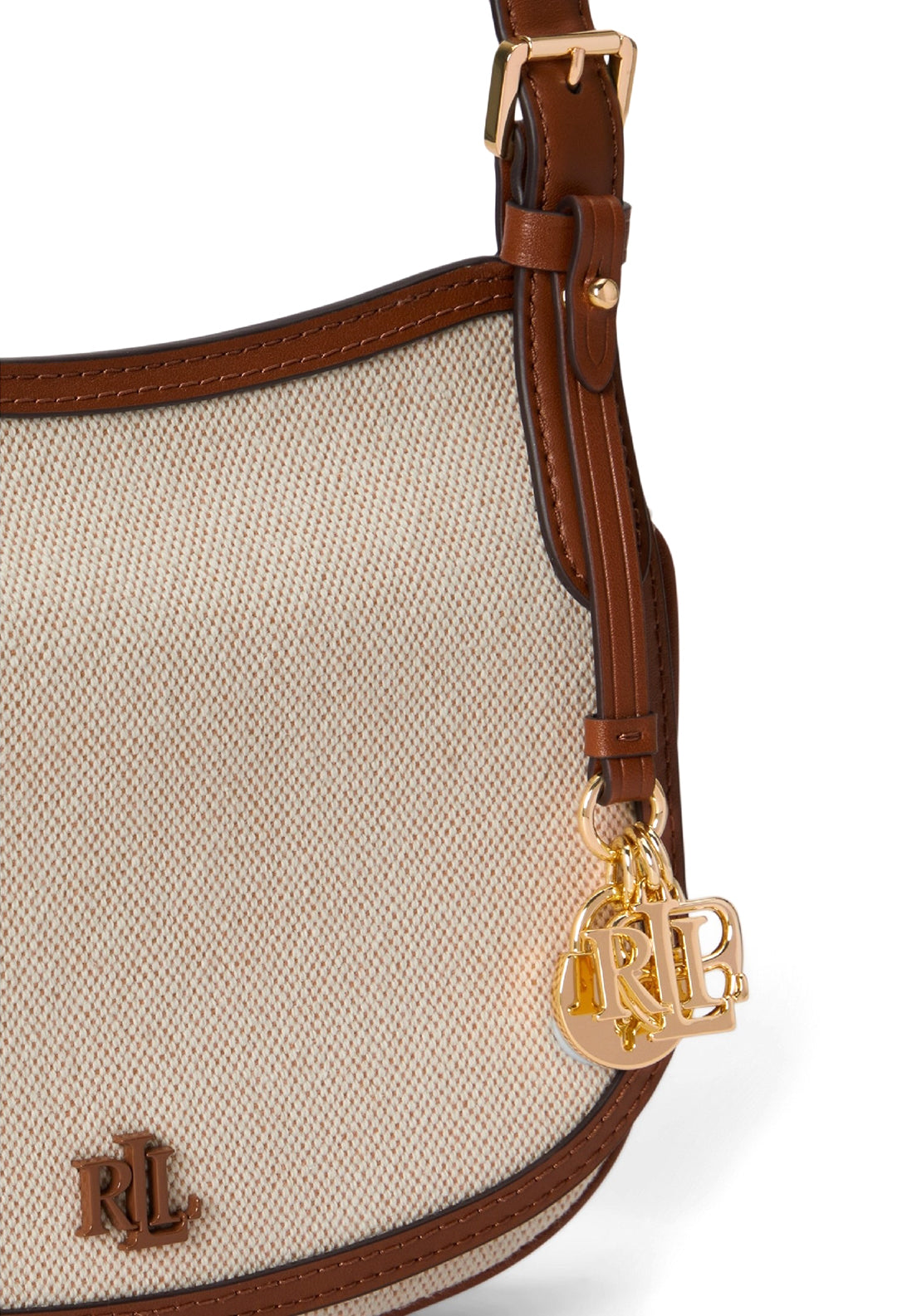 Ralph Lauren Marcy Small Canvas Crossbody Bag, Tan