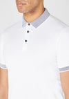 Remus Uomo Contrast Trim Polo Shirt, White