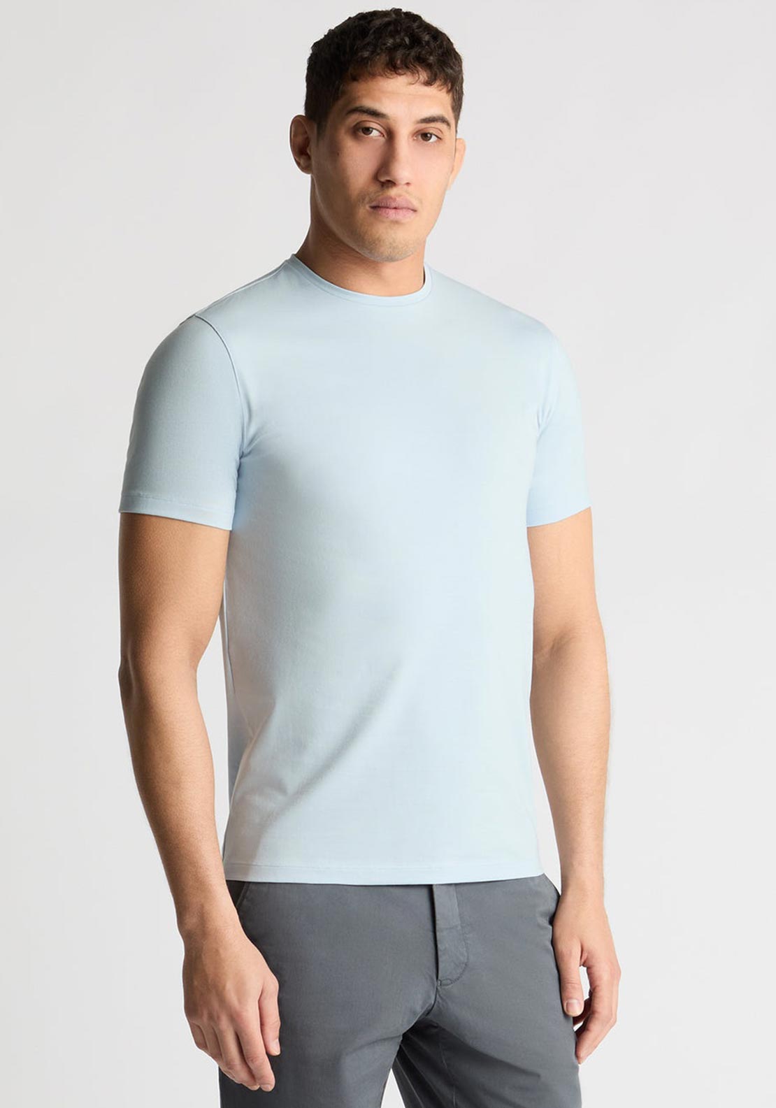 Remus Uomo Cotton Stretch T-Shirt, Light Blue