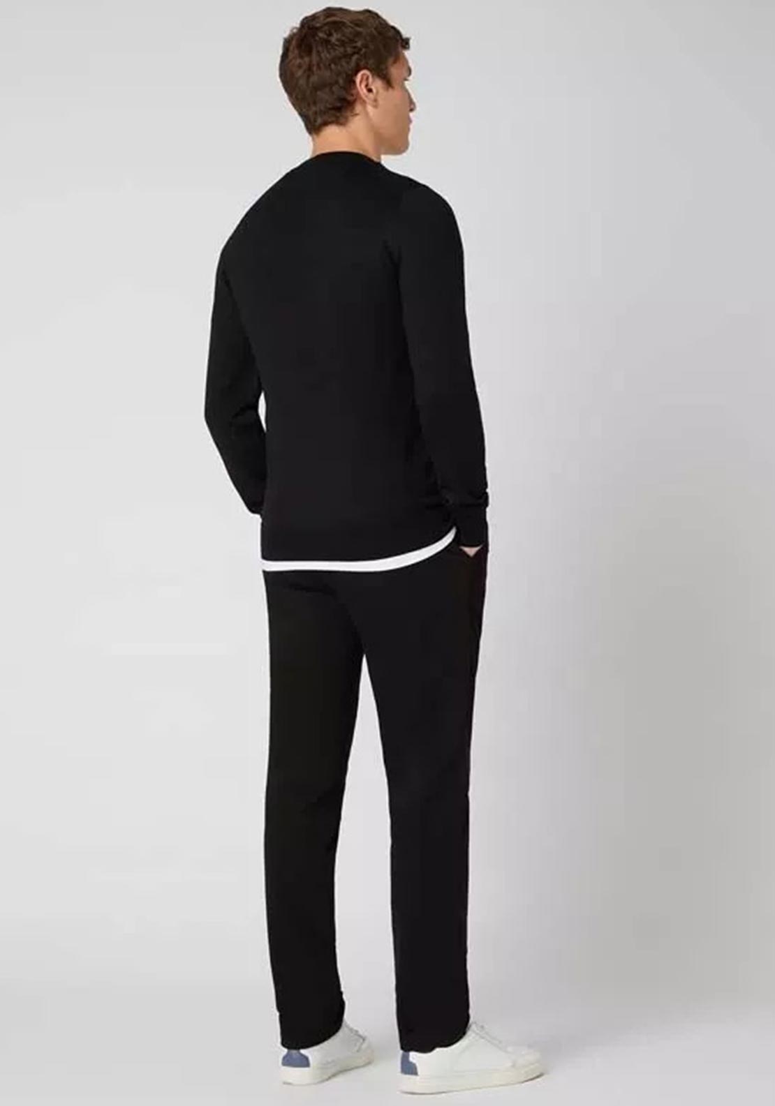 Remus Uomo Crew Neck Sweater, Black