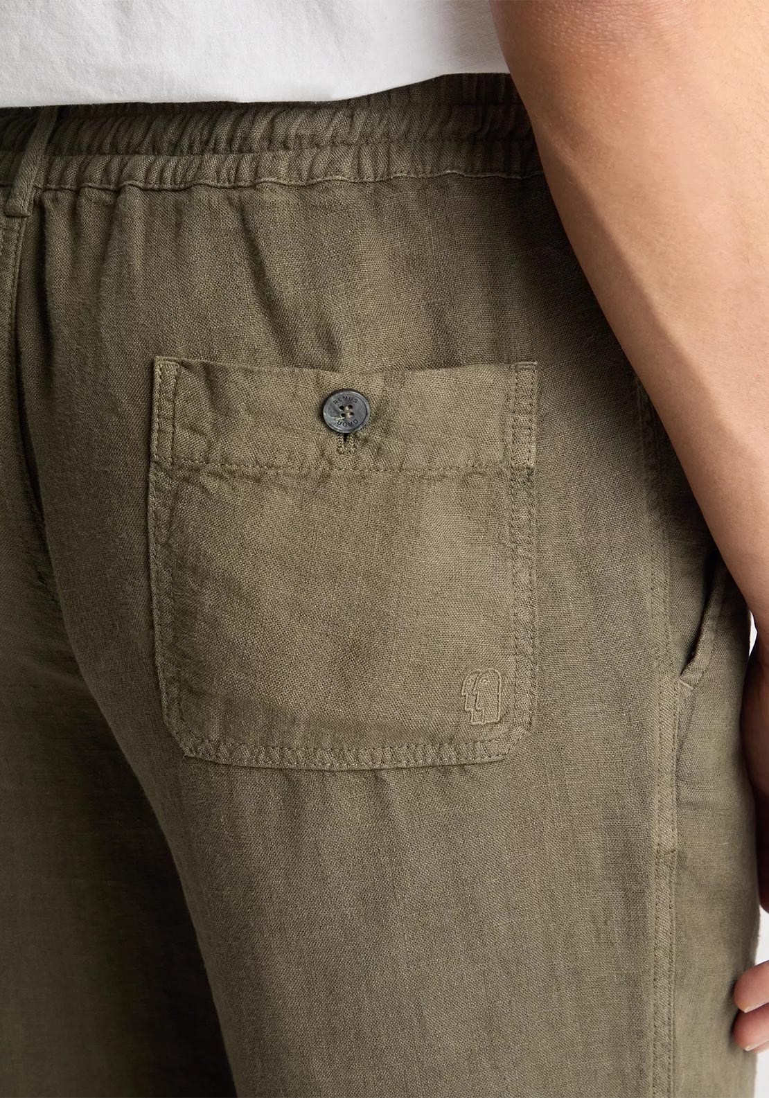 Remus Uomo Elio Linen Trousers, Green