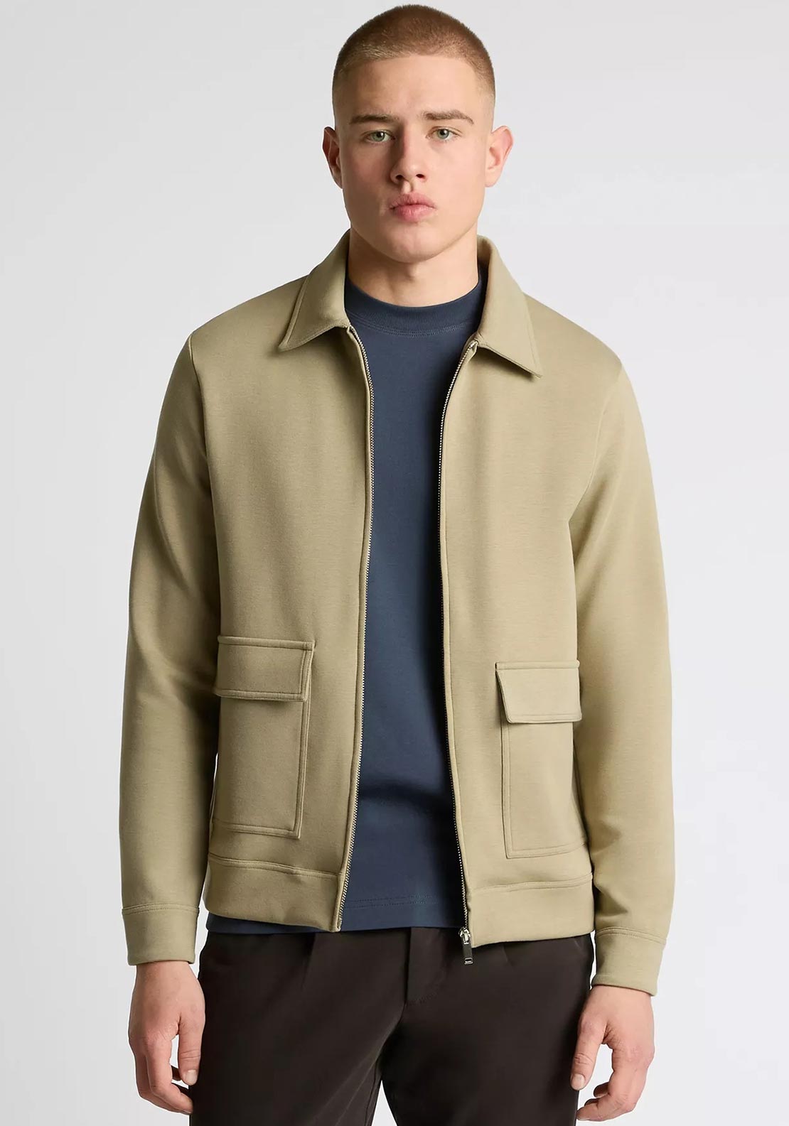 Remus Uomo Full Zip Overshirt, Sand
