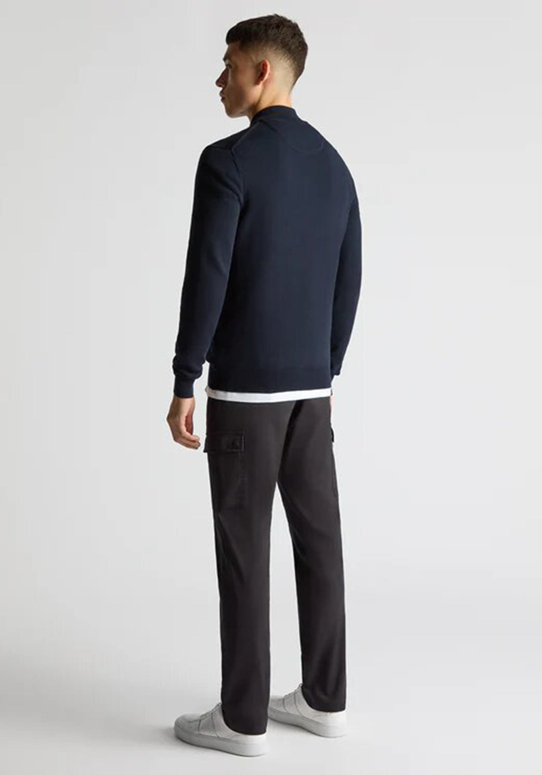 Remus Uomo Half Zip Sweater, Navy